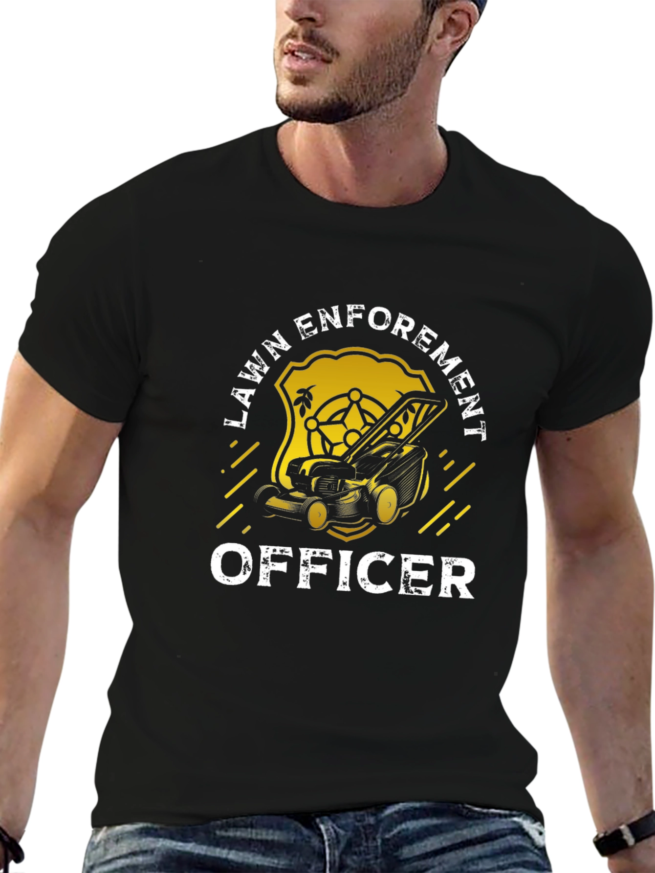 Lawn Enforcement Officer T-Shirt - Funny Gardening Tee