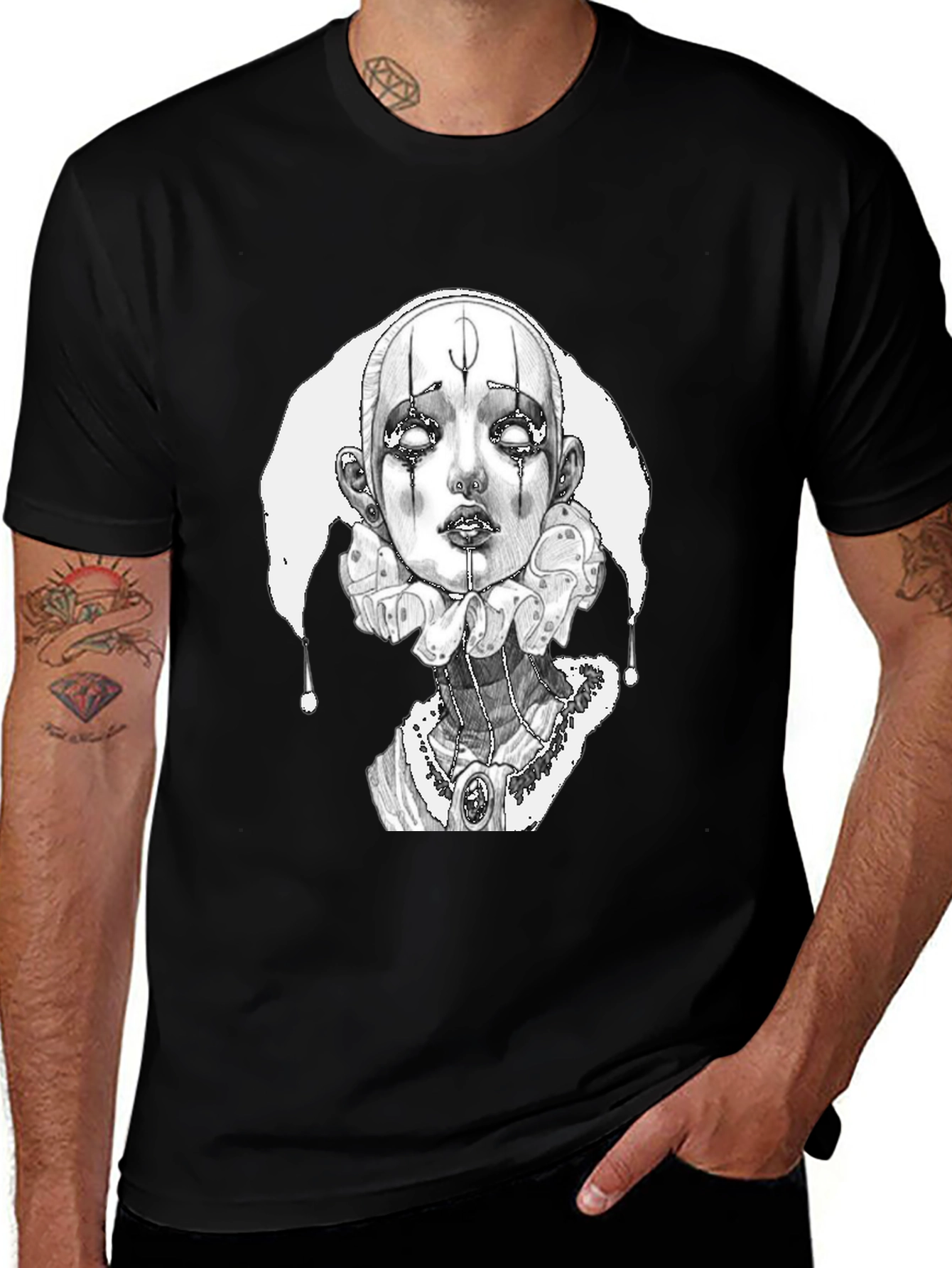 Eerie Clown Graphic Tee - Unique Design