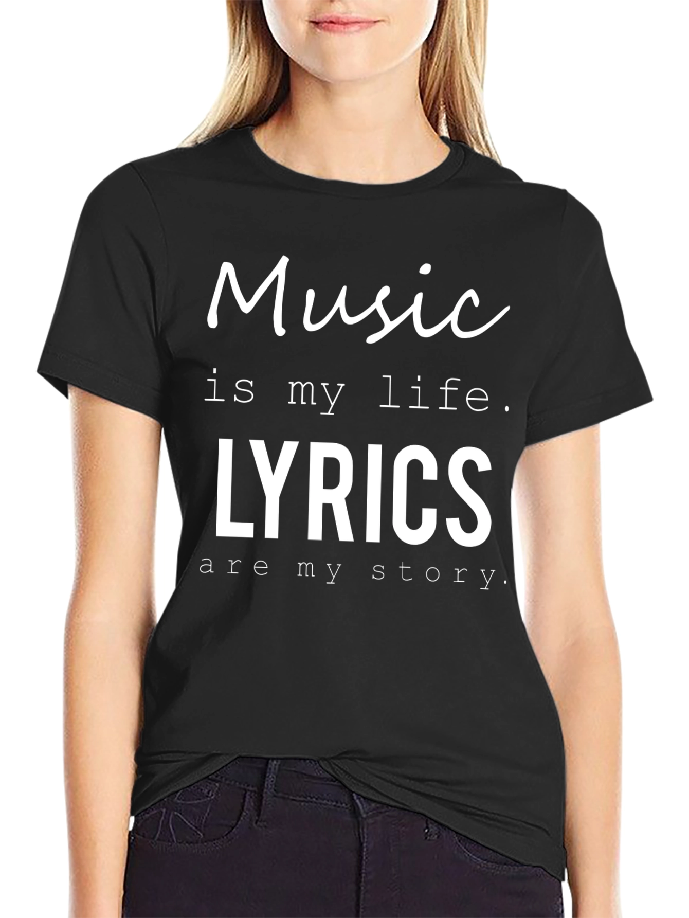 Music is My Life Lyrics T-Shirt