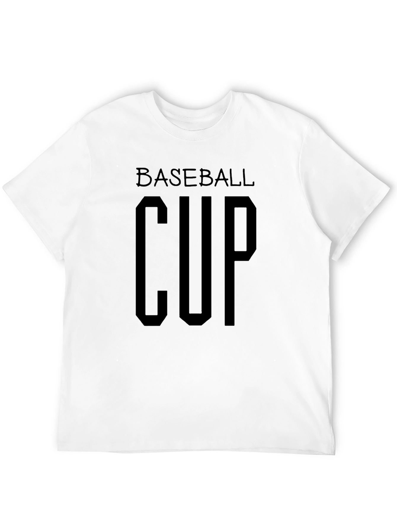 Baseball Cup Graphic Tee - Mens Black T-Shirt