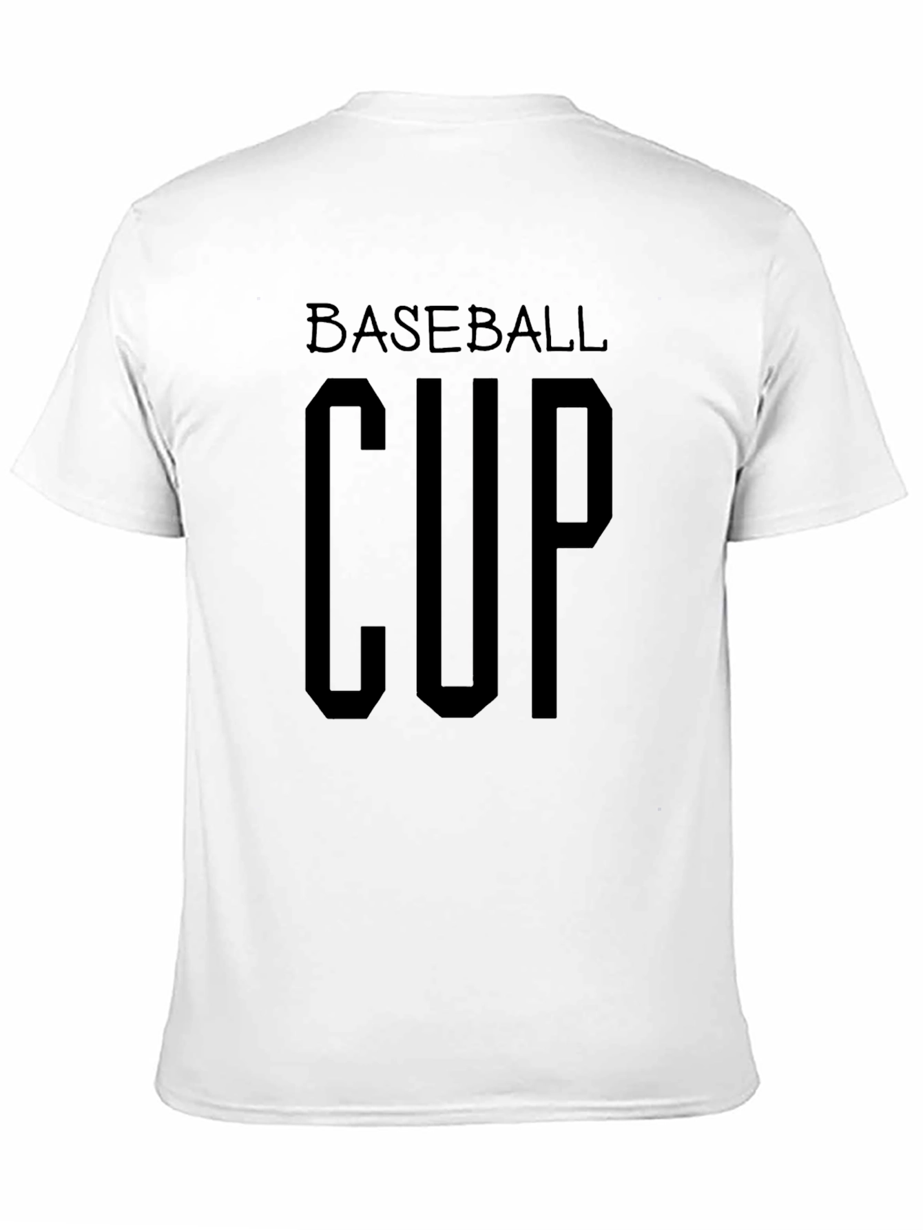 Baseball Cup Graphic Tee - Mens Black T-Shirt