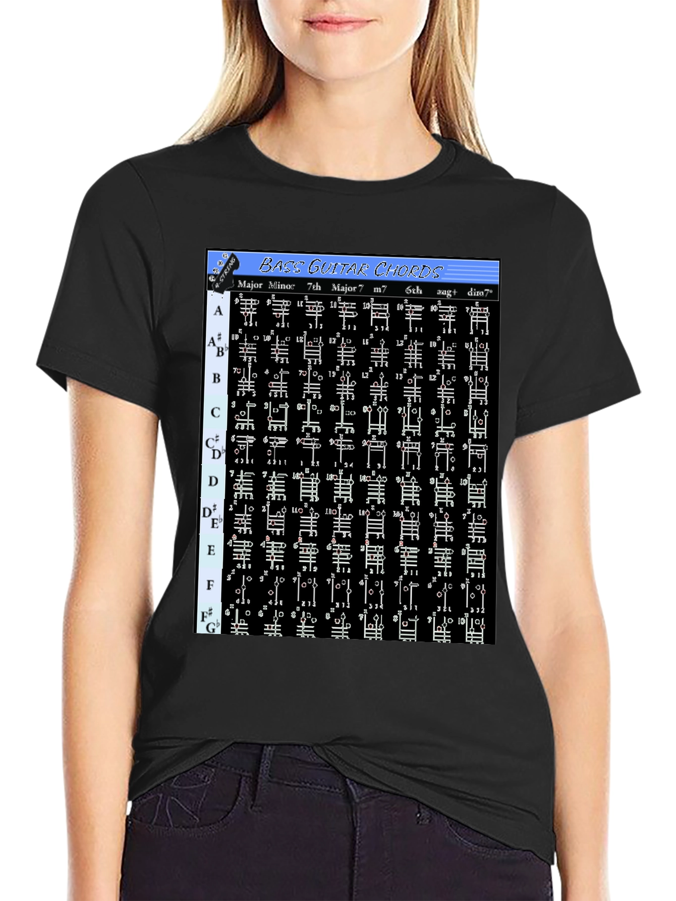 Bass Guitar Chord Chart T-Shirt