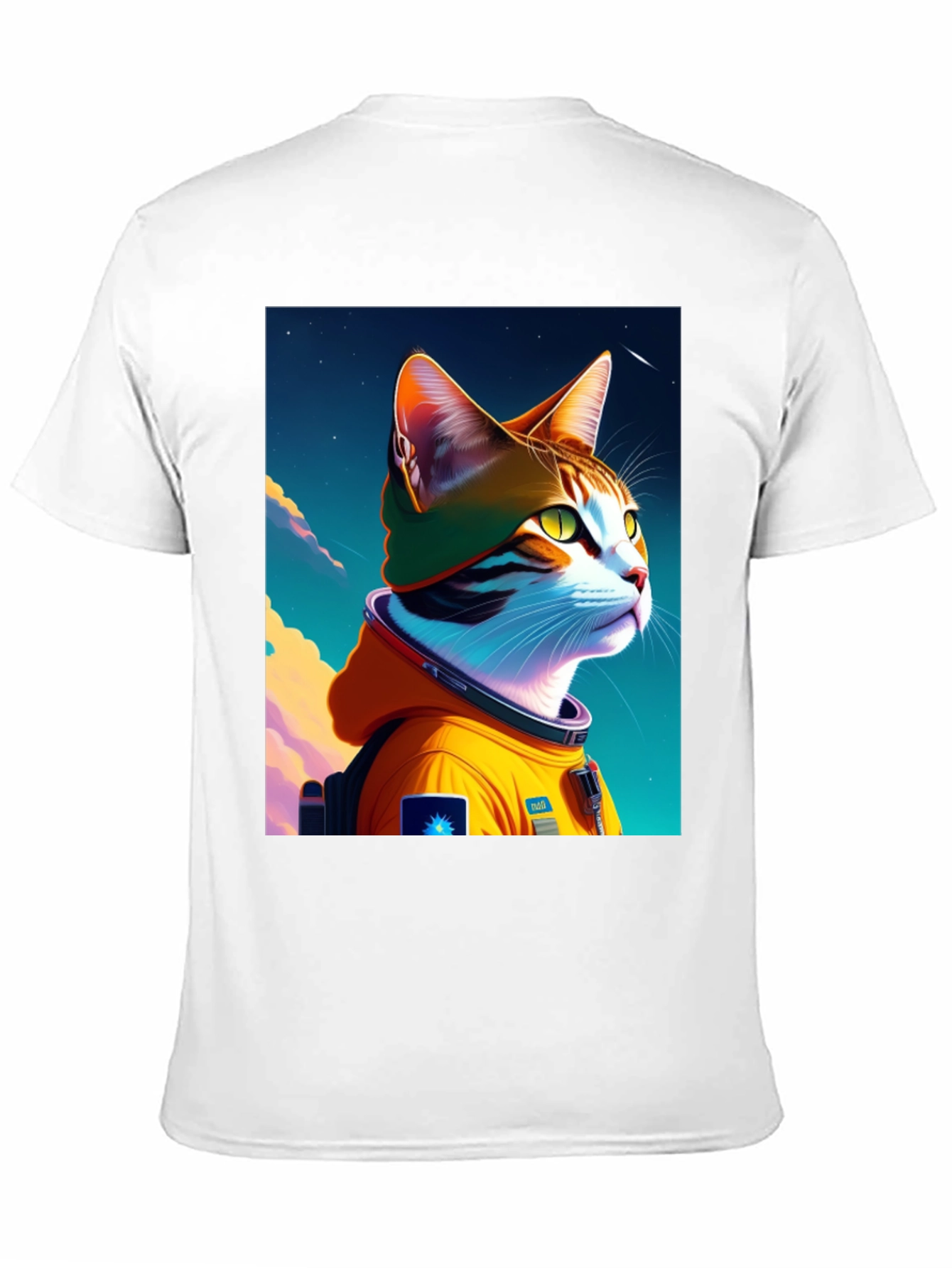 Astronaut Cat Graphic T-Shirt - Cool Space Kitten Tee