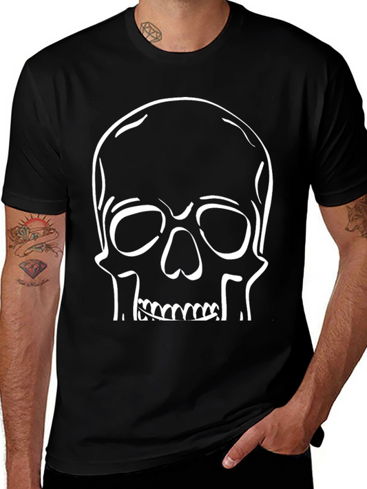 Skull Graphic Print Black T-Shirt