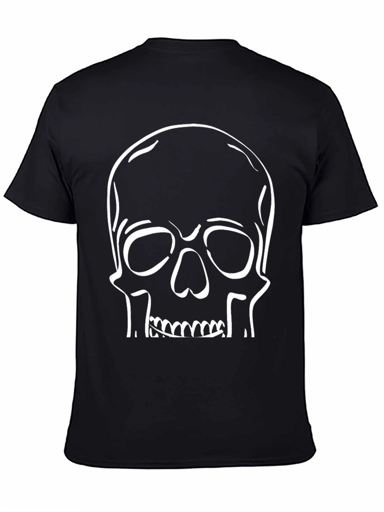 Skull Graphic Print Black T-Shirt