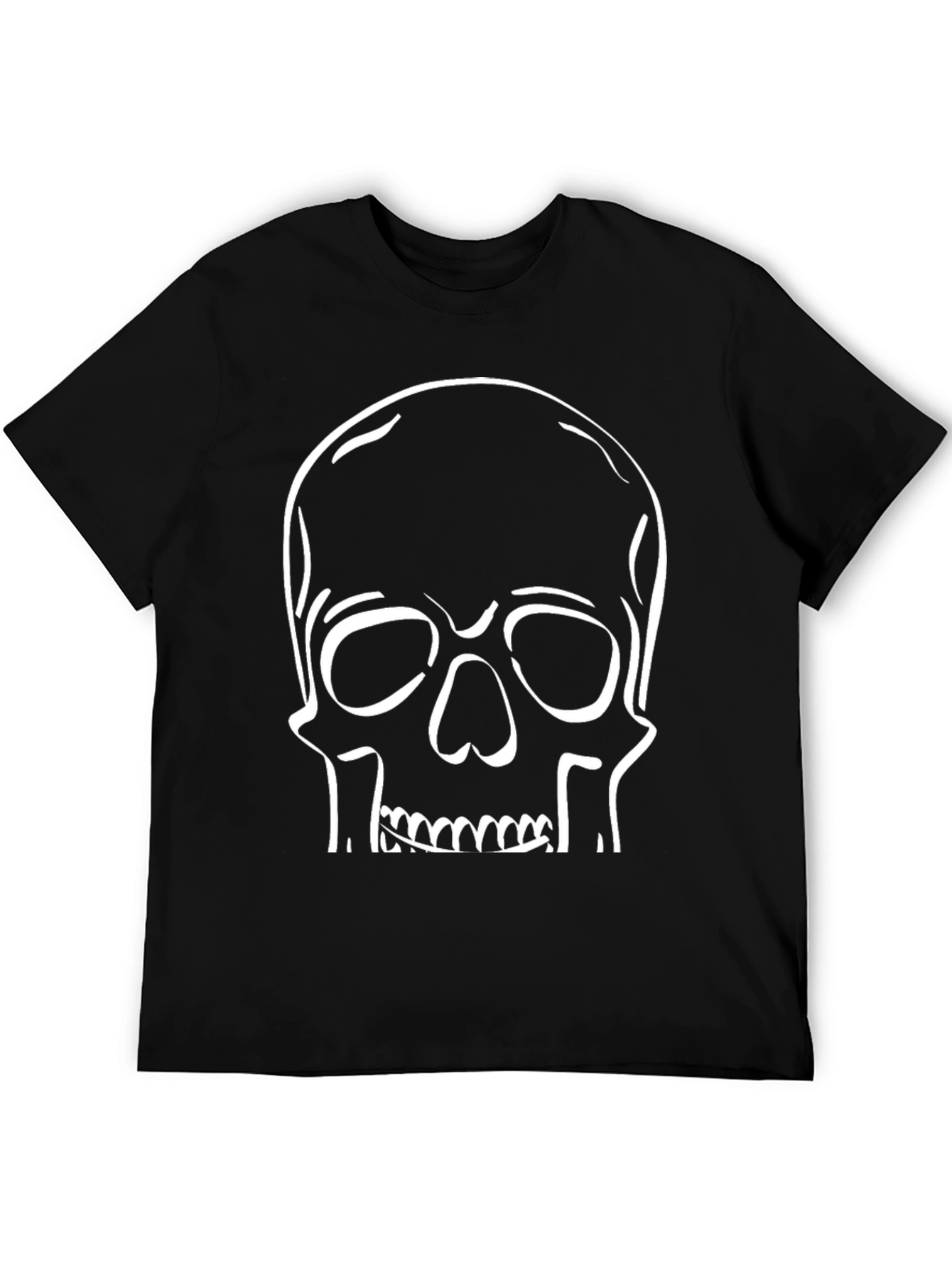 Skull Graphic Print Black T-Shirt