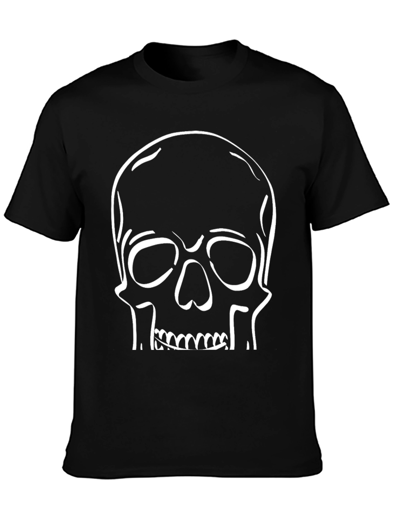 Skull Graphic Print Black T-Shirt