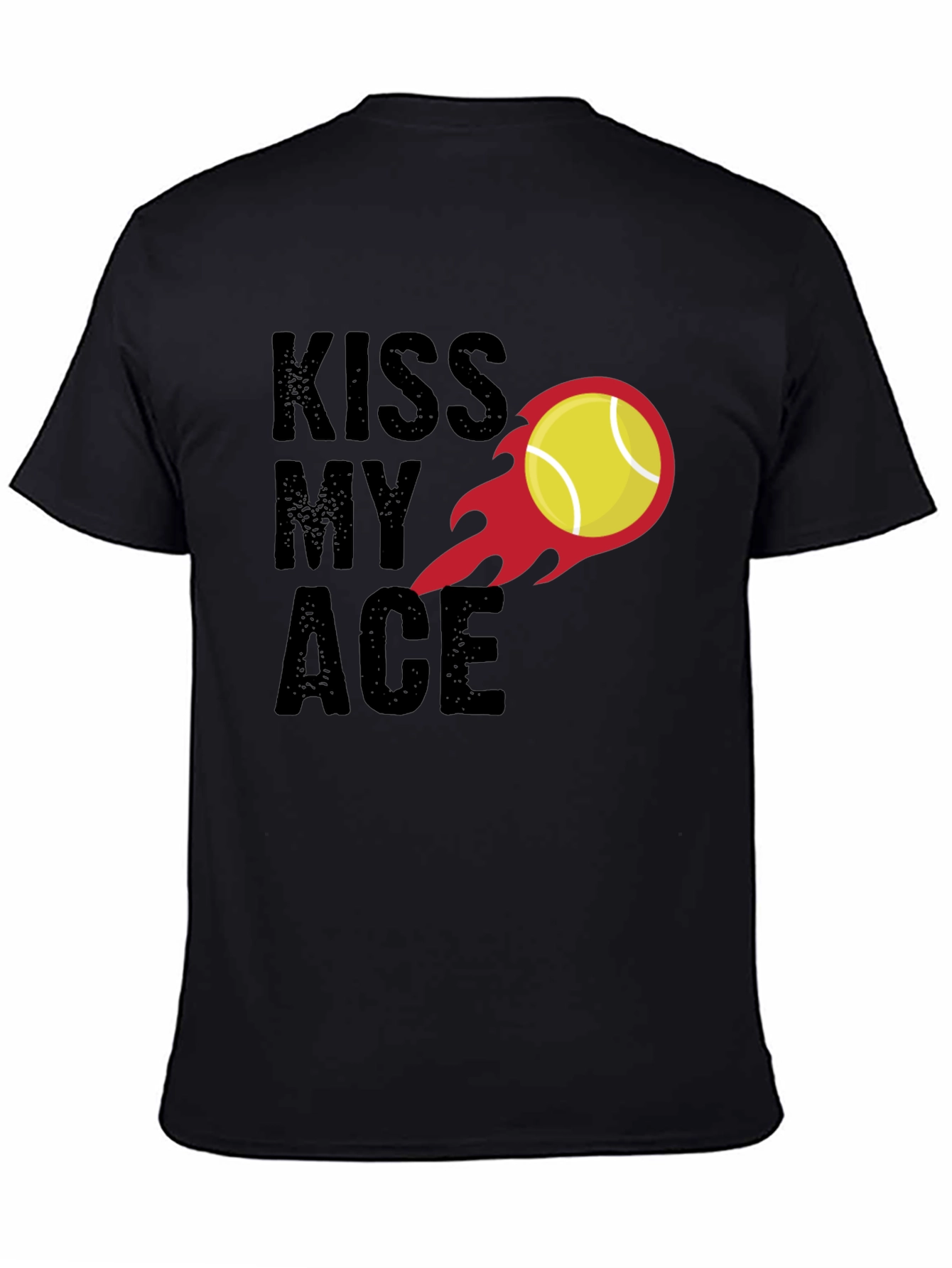Kiss My Ace Tennis T-Shirt - Black