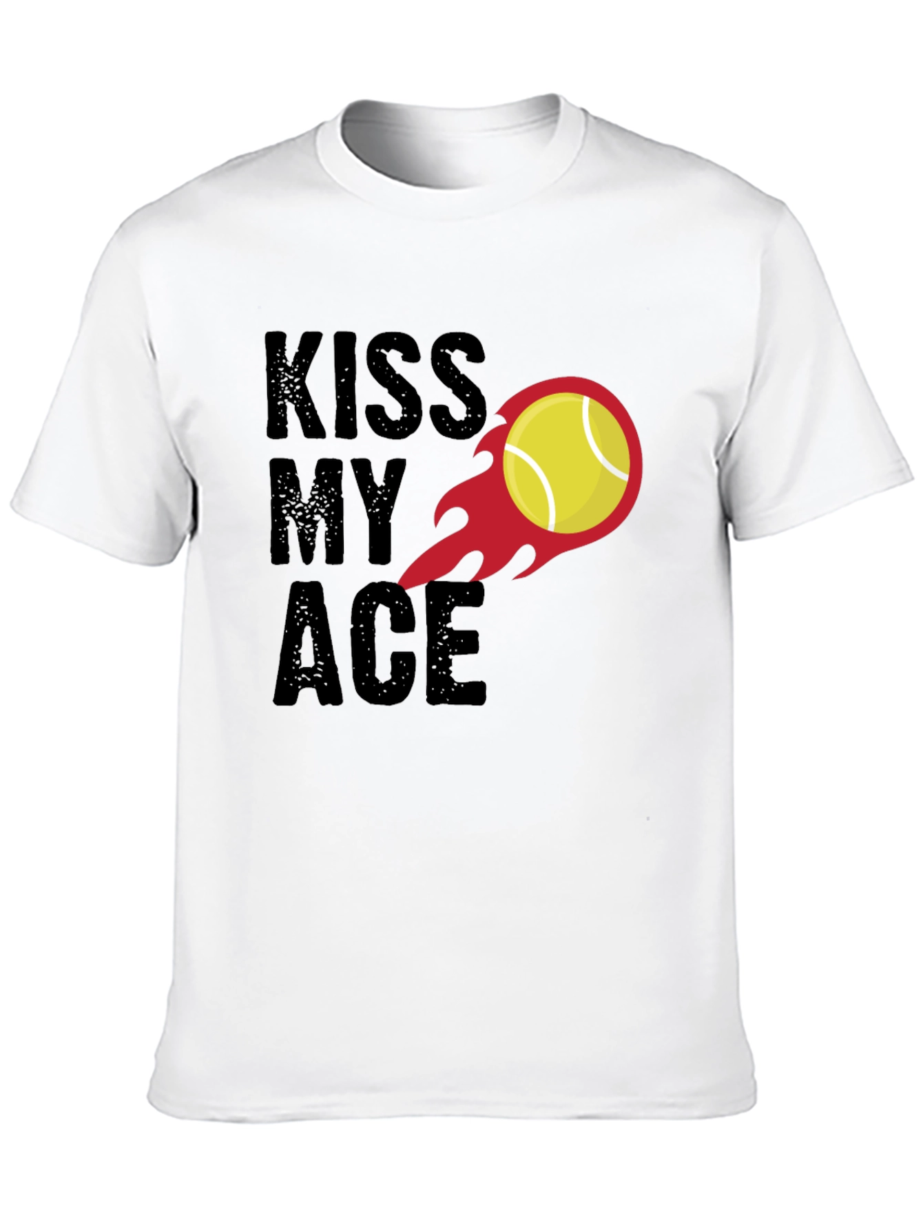Kiss My Ace Tennis T-Shirt - Black