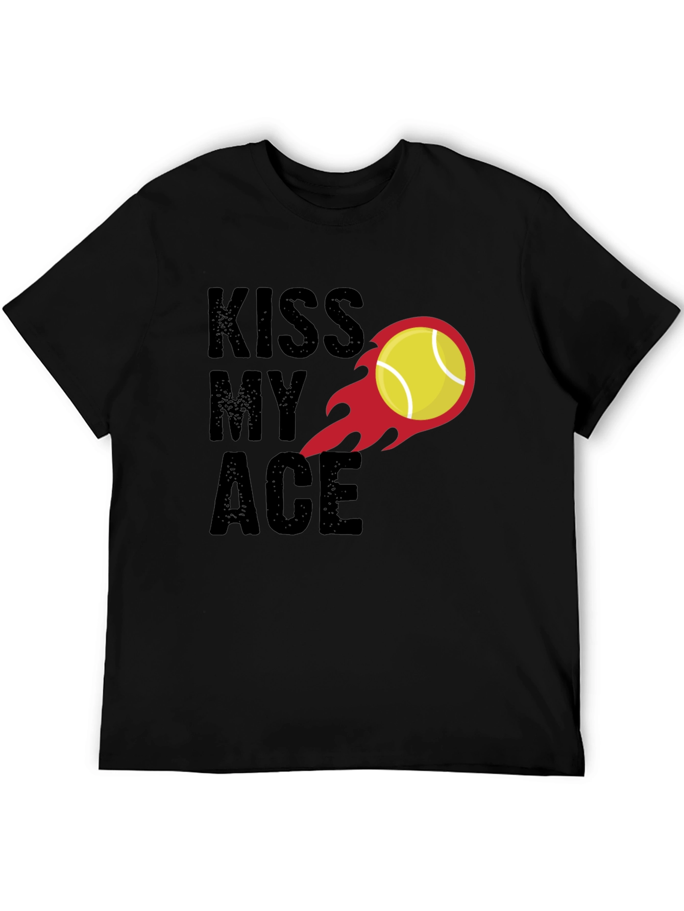 Kiss My Ace Tennis T-Shirt - Black