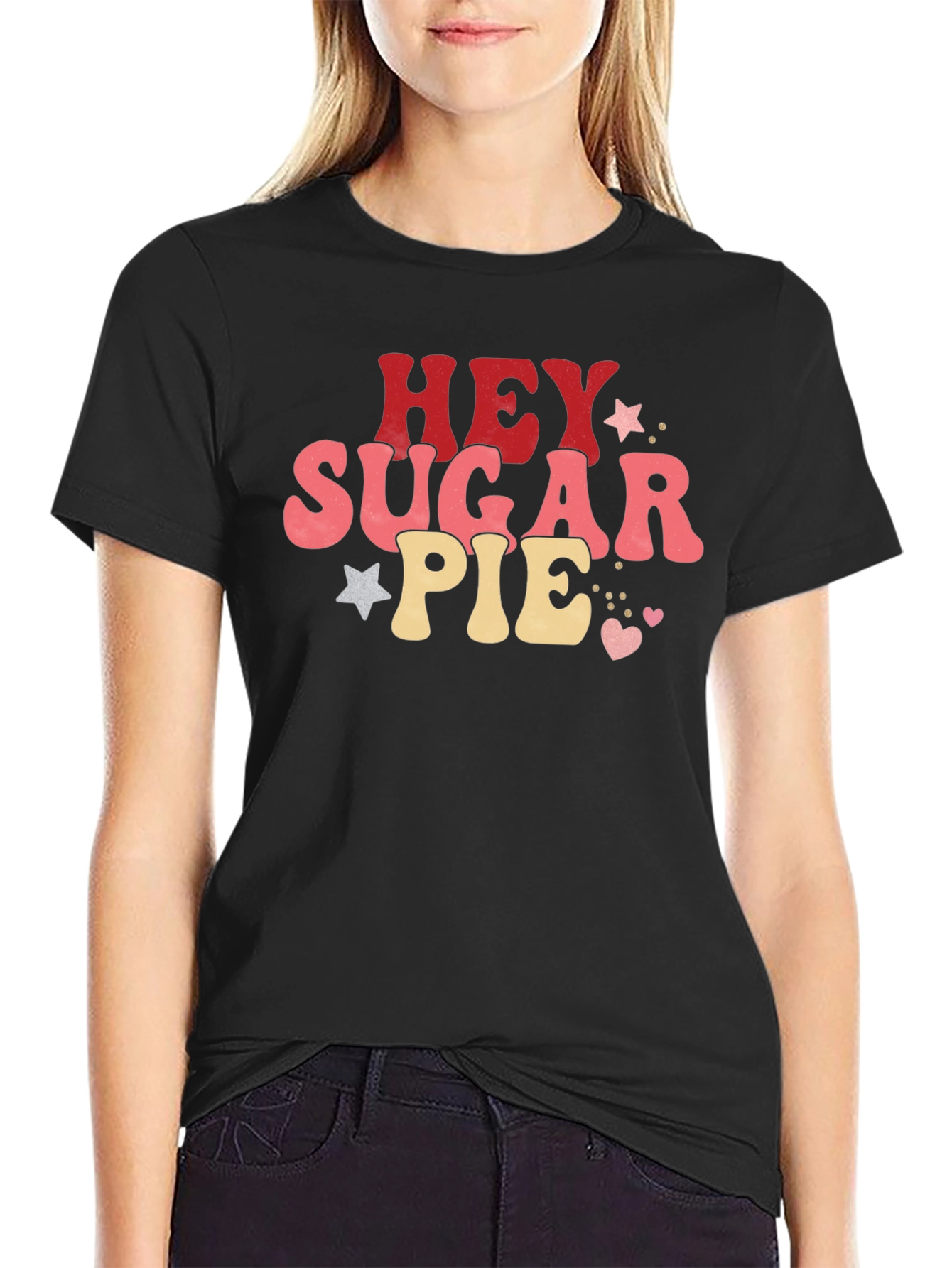 Hey Sugar Pie Black Graphic Tee