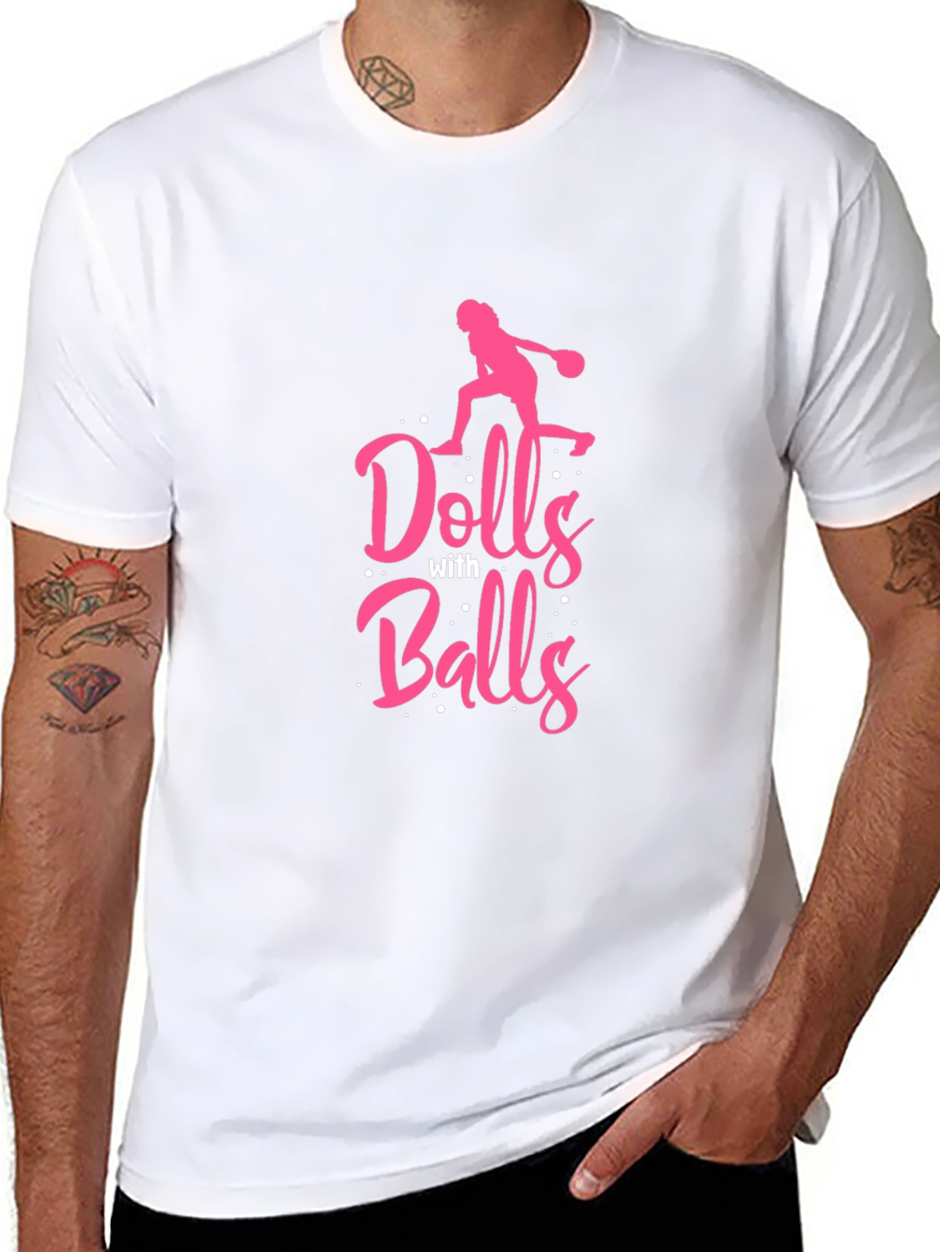 Dolls With Balls T-Shirt - Bowling Design