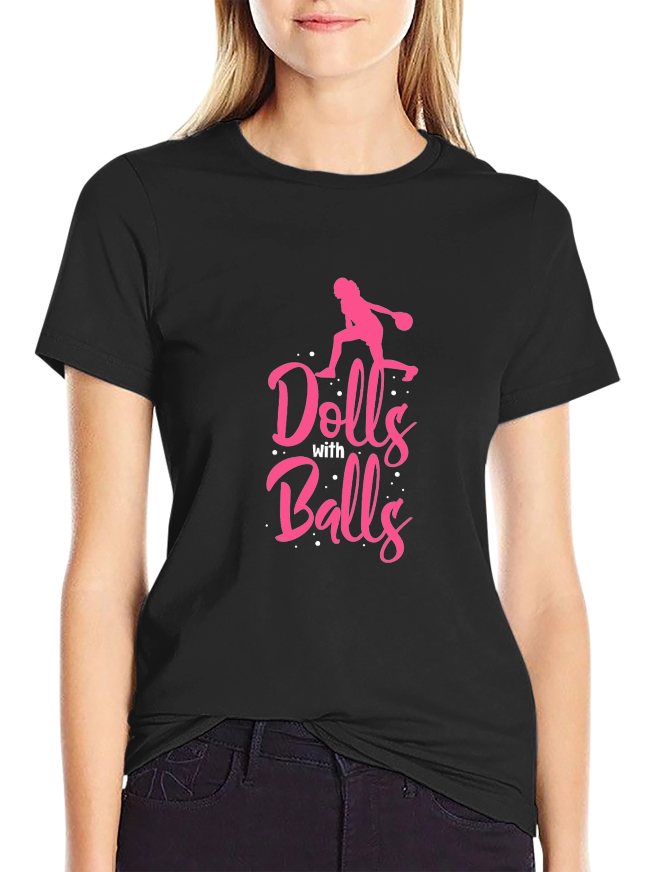Dolls With Balls T-Shirt - Bowling Design