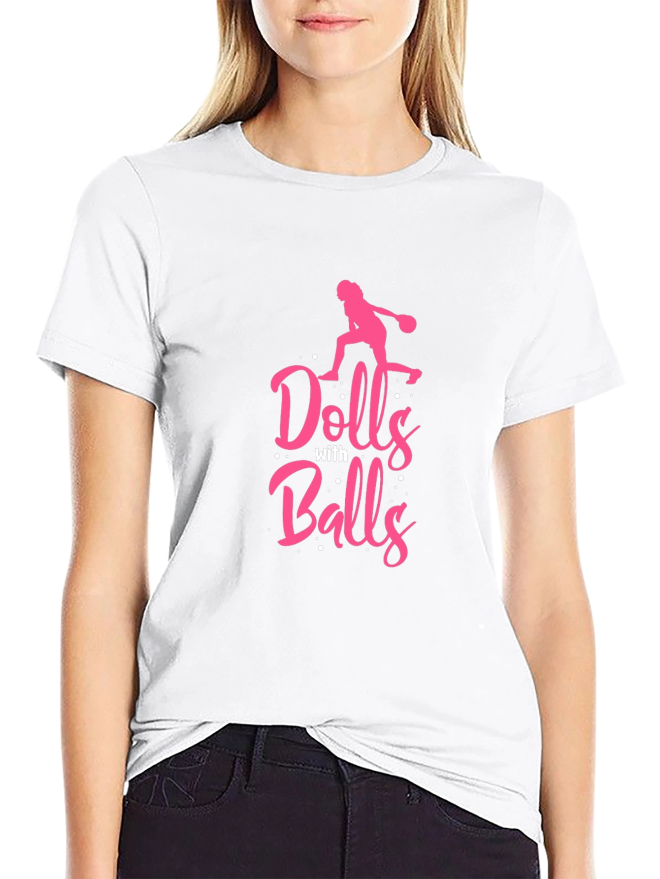 Dolls With Balls T-Shirt - Bowling Design
