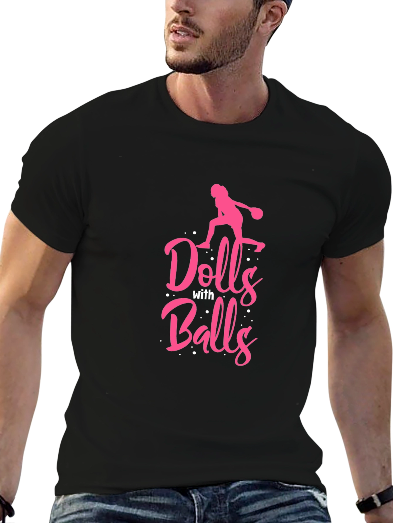 Dolls With Balls T-Shirt - Bowling Design