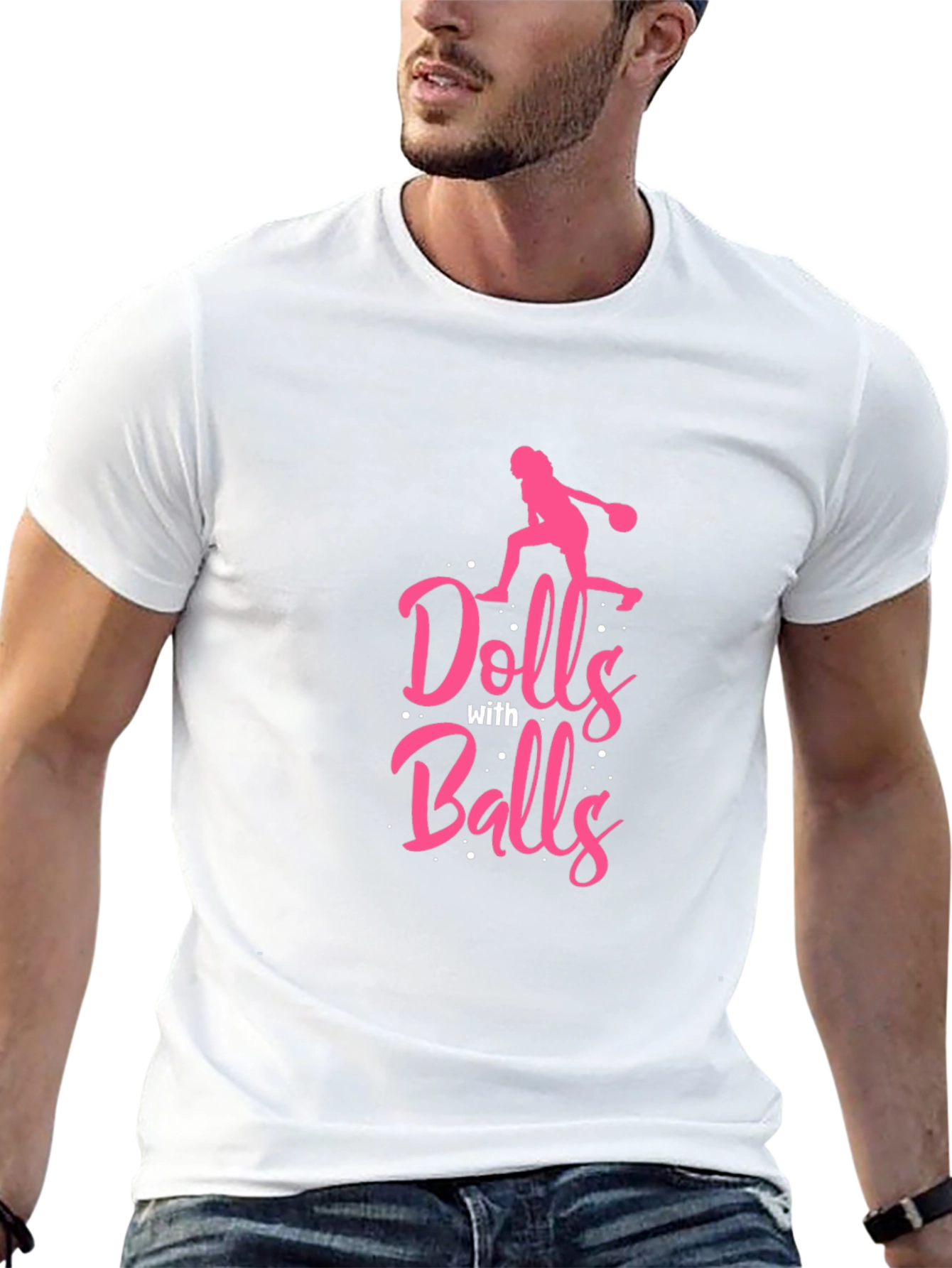 Dolls With Balls T-Shirt - Bowling Design