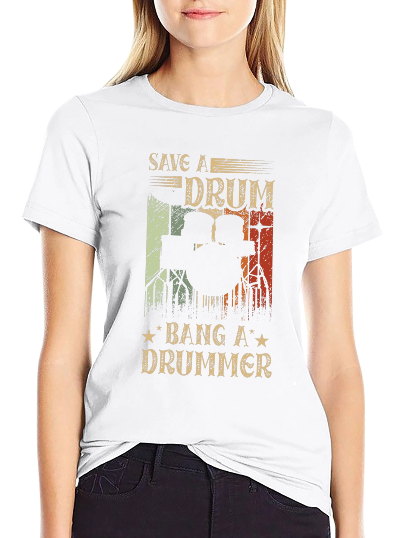 Save a Drum Bang a Drummer Tee
