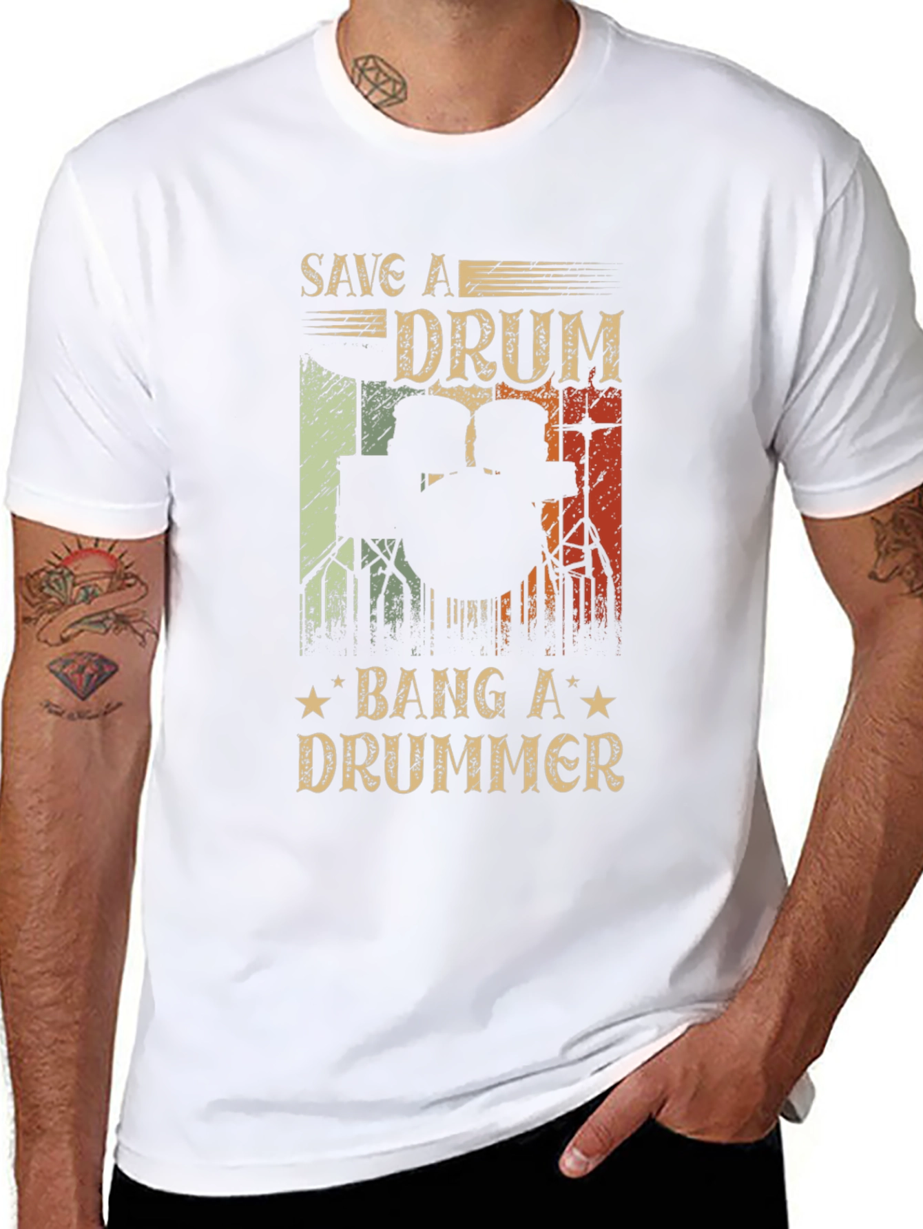 Save a Drum Bang a Drummer Tee