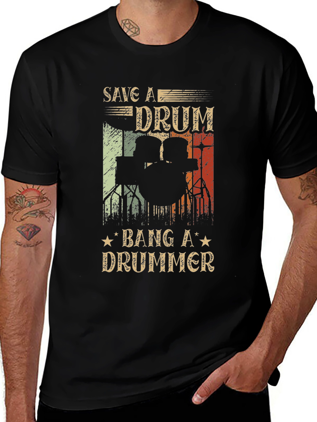 Save a Drum Bang a Drummer Tee