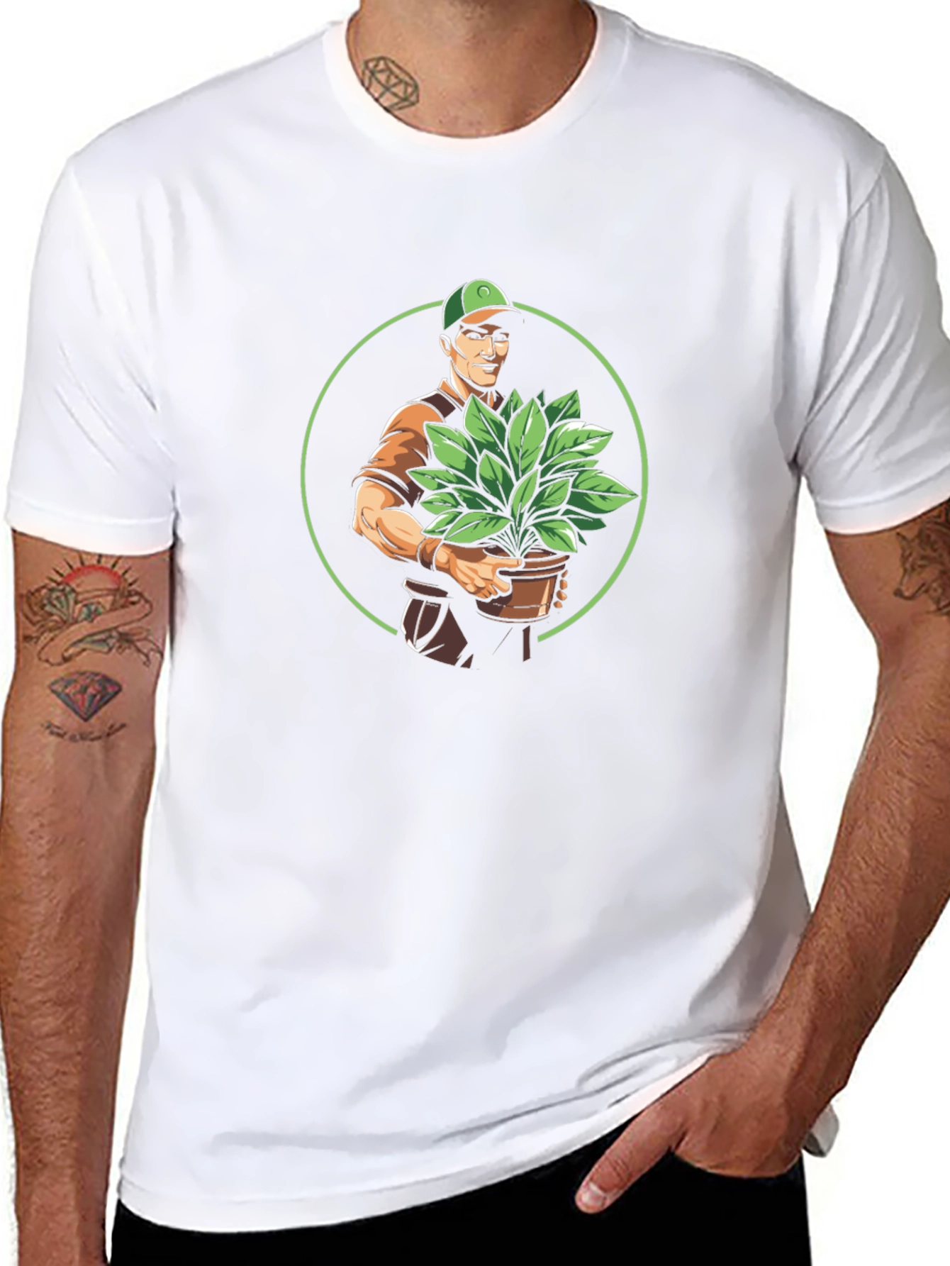 Gardener Graphic Tee - Black Cotton Comfort