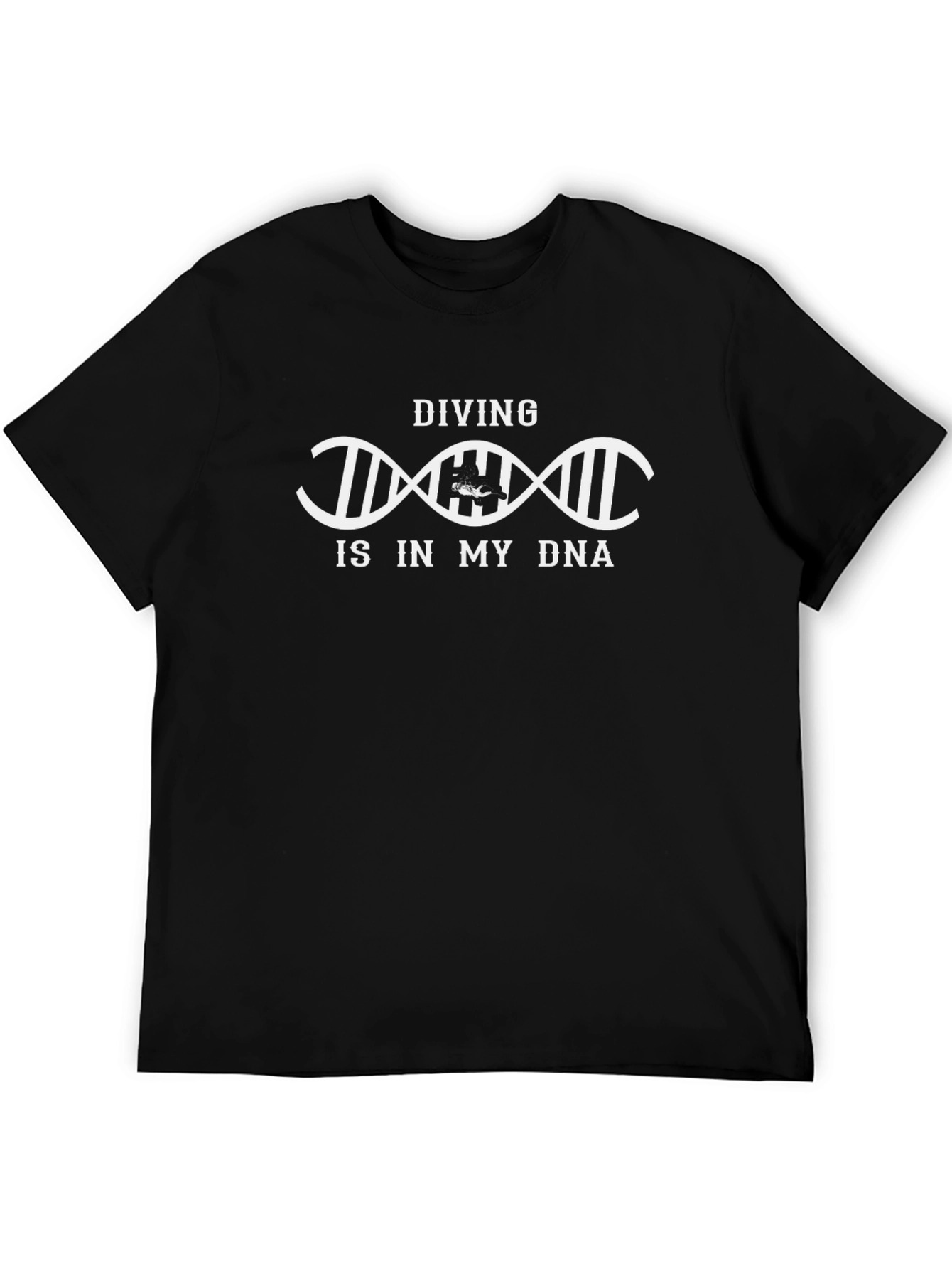 Diving is in My DNA Black T-Shirt Diver Gift