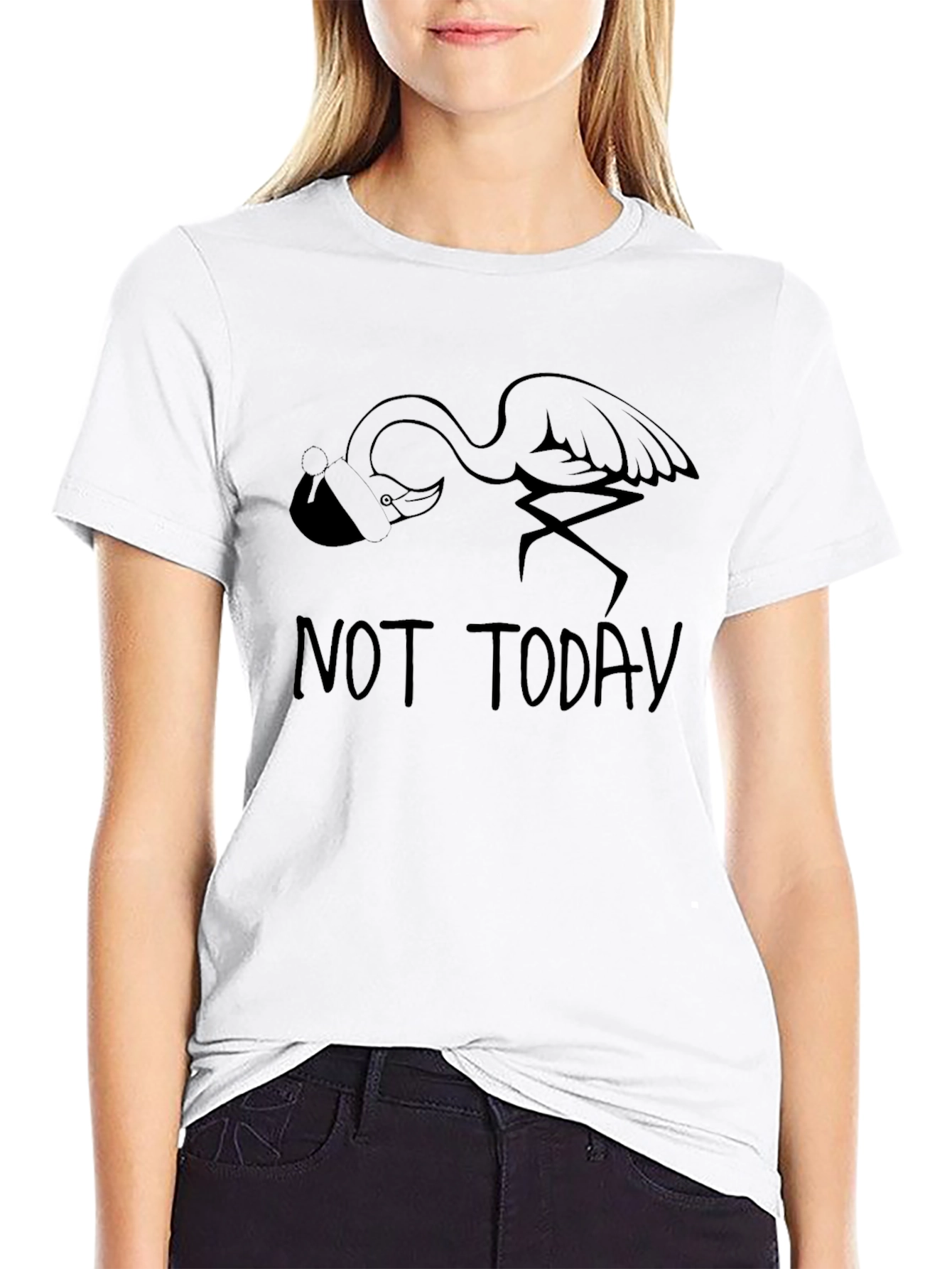 Not Today Flamingo Graphic Tee - Casual Comfort
