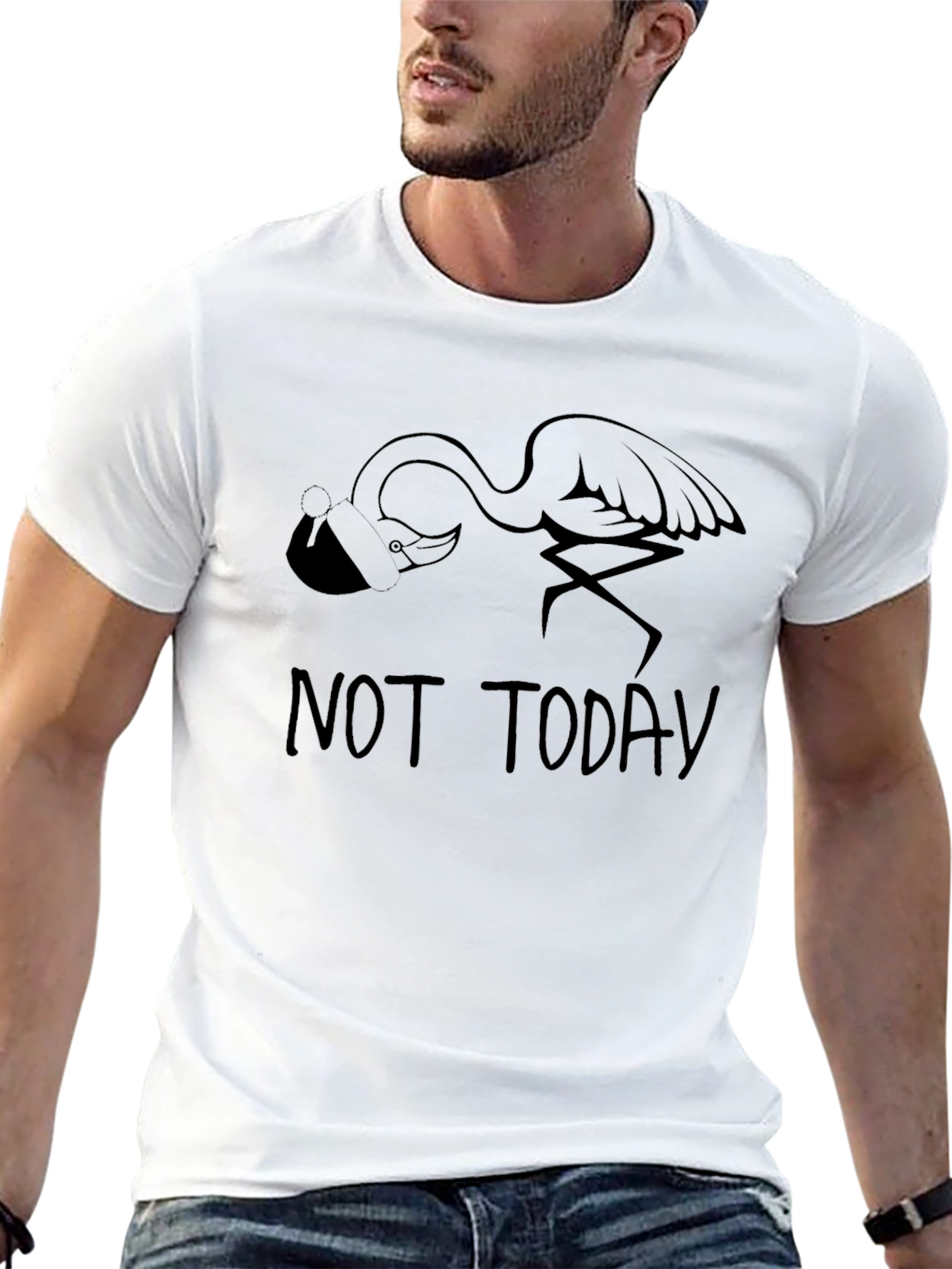 Not Today Flamingo Graphic Tee - Casual Comfort