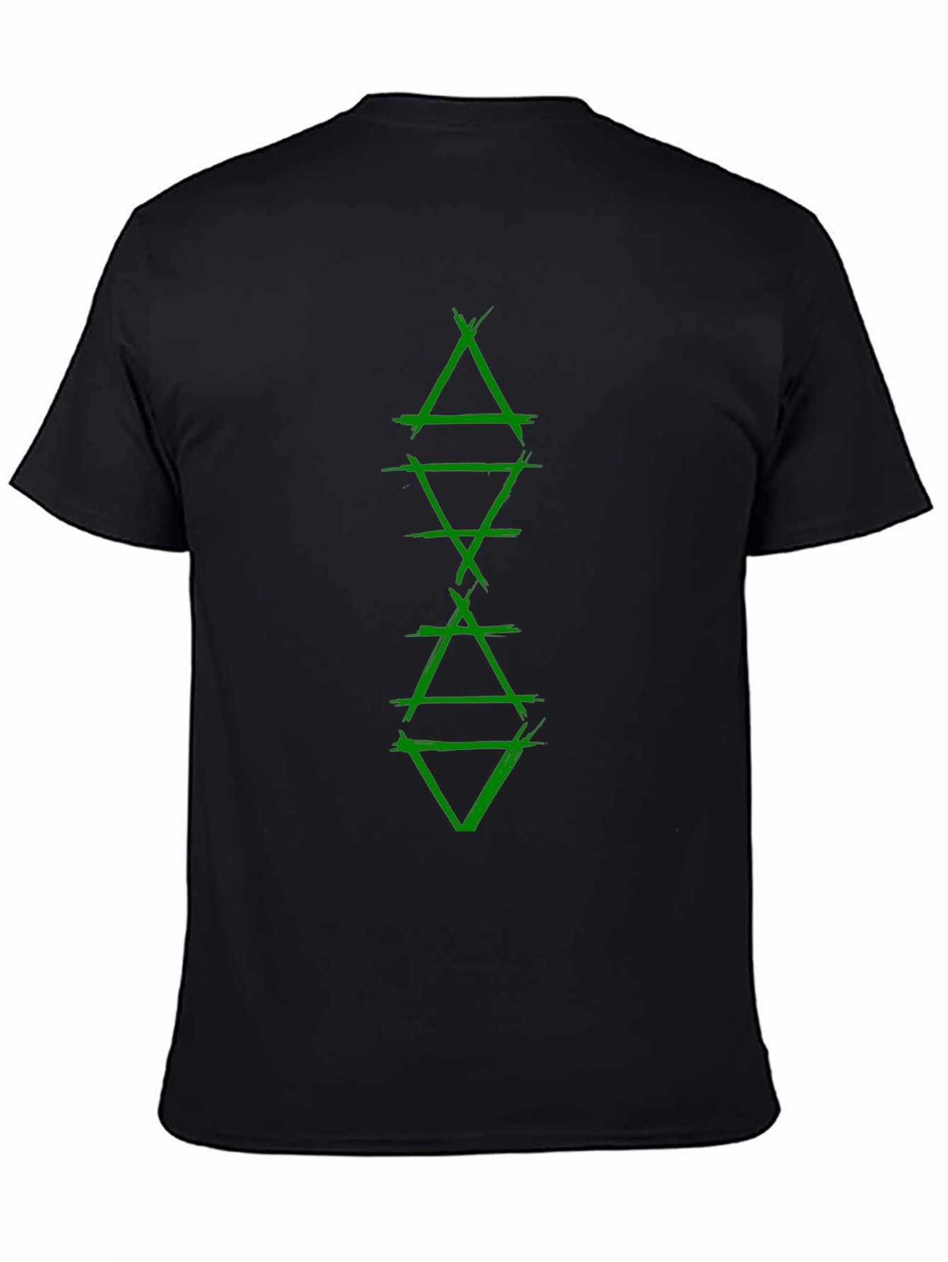 Green Alchemic Symbol Black T-Shirt