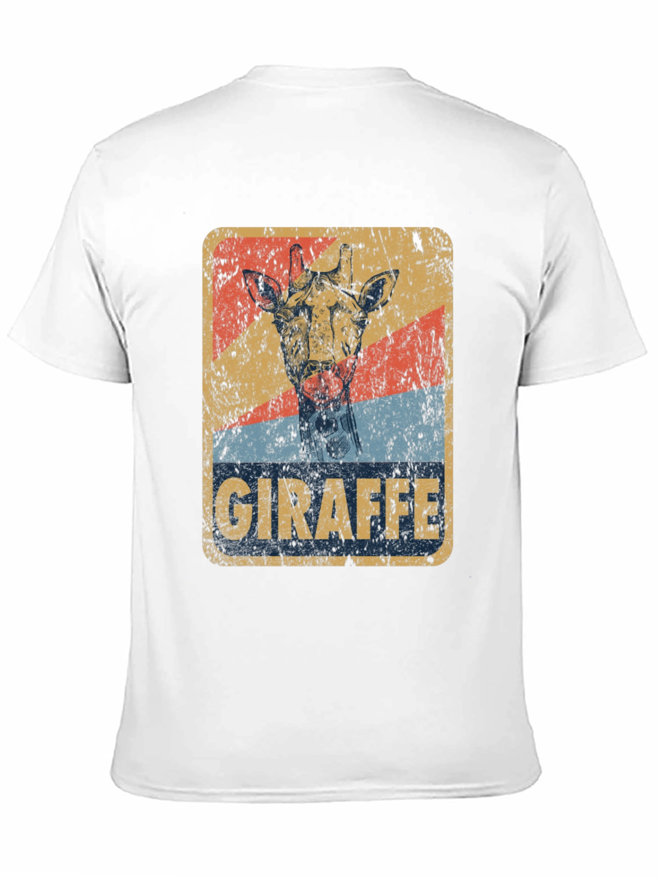 Giraffe Retro Graphic Tee - Unisex Cotton T-Shirt