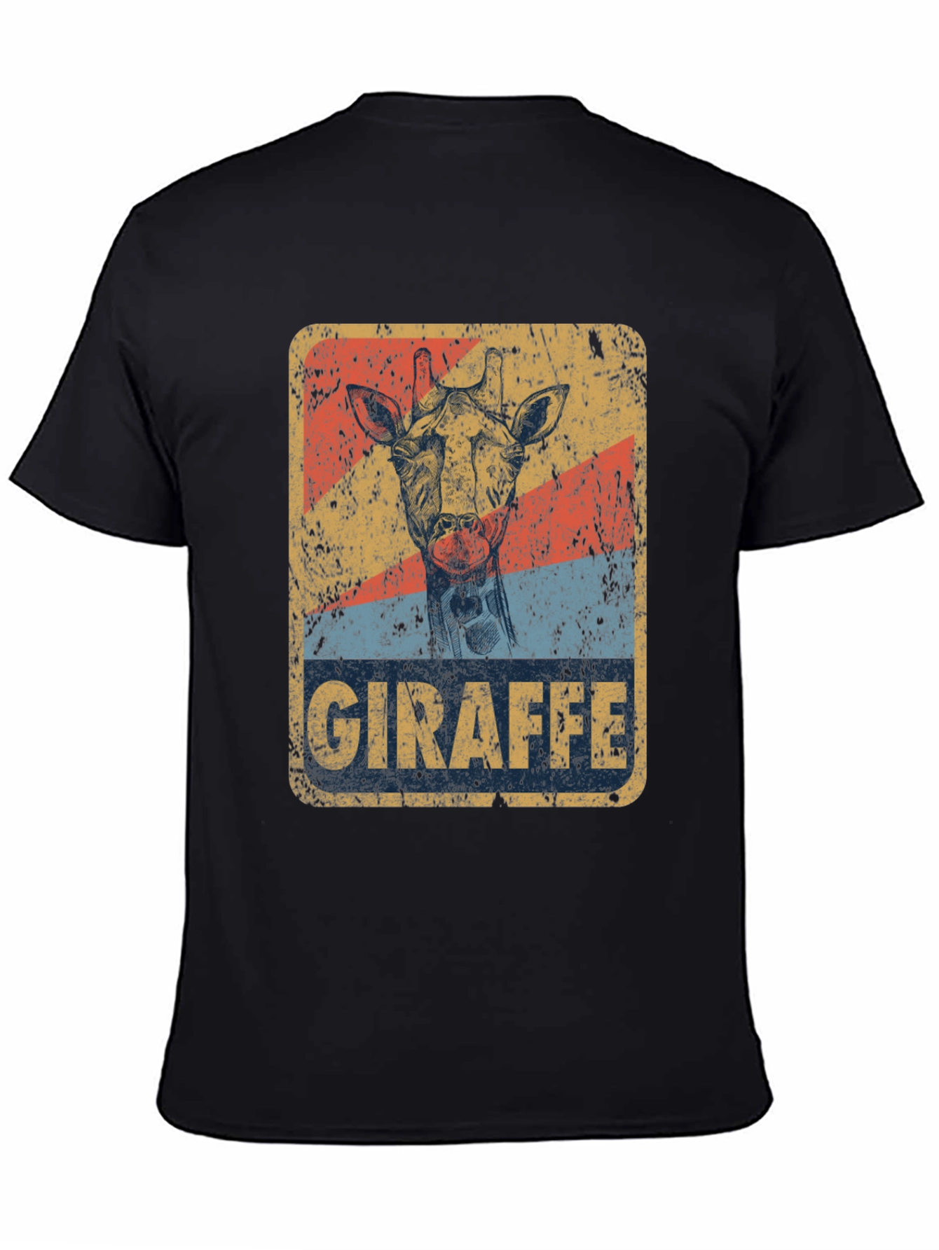 Giraffe Retro Graphic Tee - Unisex Cotton T-Shirt