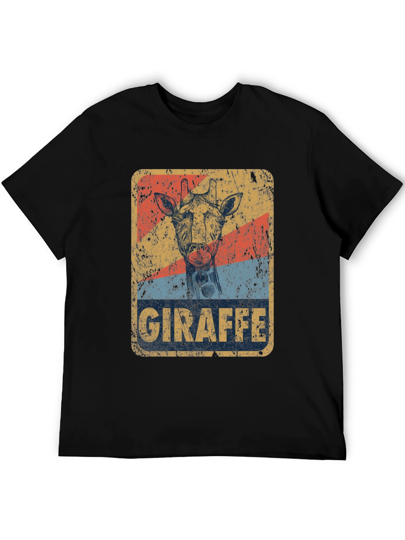 Giraffe Retro Graphic Tee - Unisex Cotton T-Shirt