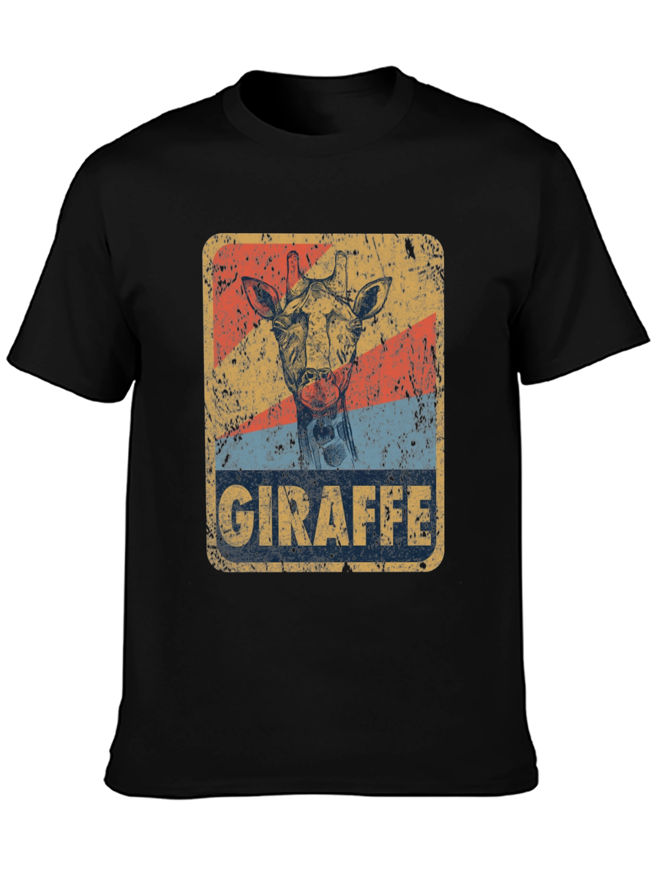 Giraffe Retro Graphic Tee - Unisex Cotton T-Shirt