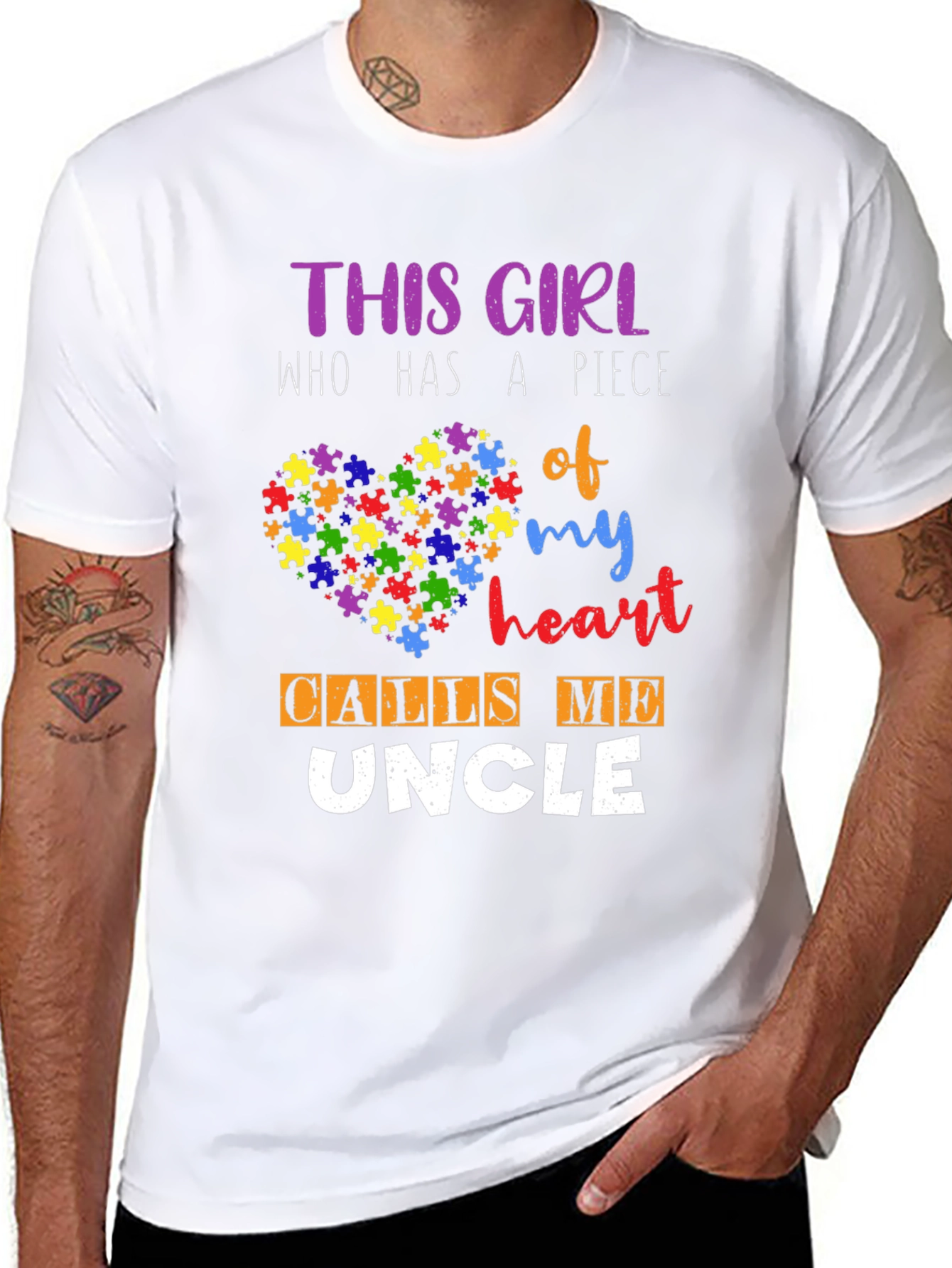 Autism Awareness Uncle T-Shirt