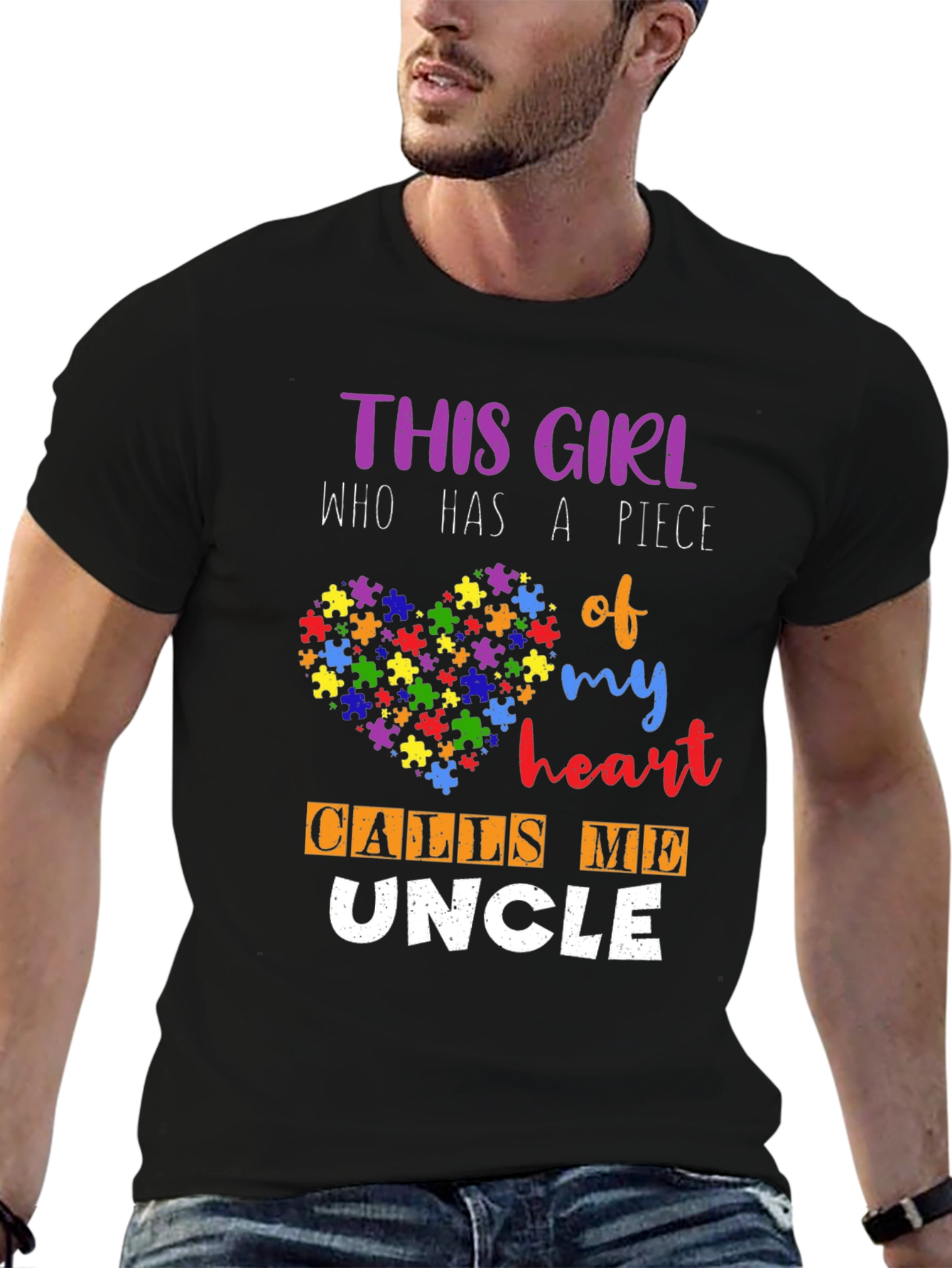 Autism Awareness Uncle T-Shirt