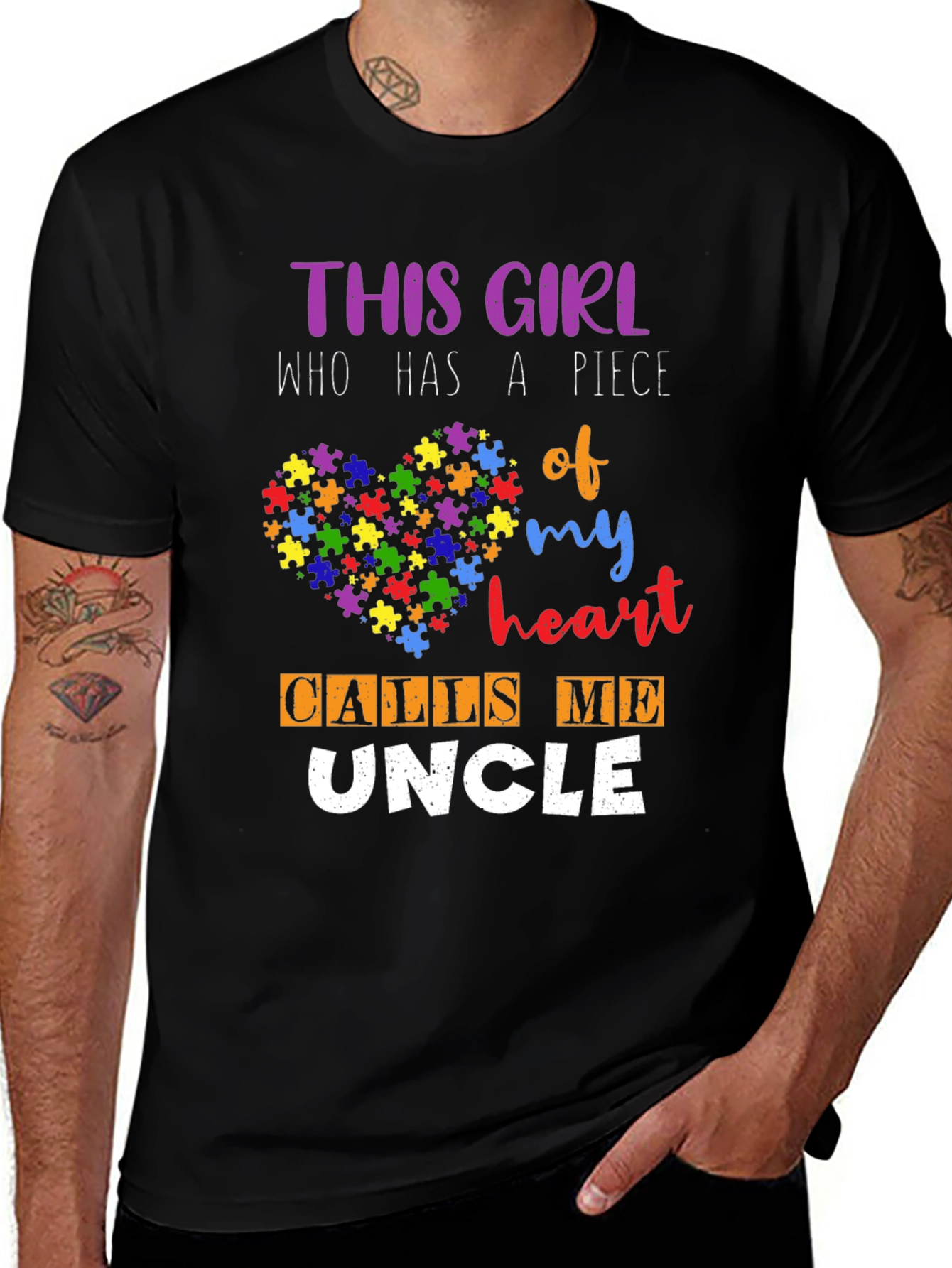 Autism Awareness Uncle T-Shirt