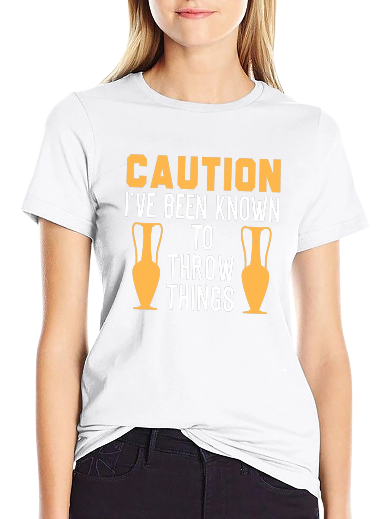 Caution Throw Things T-Shirt - Funny Gift