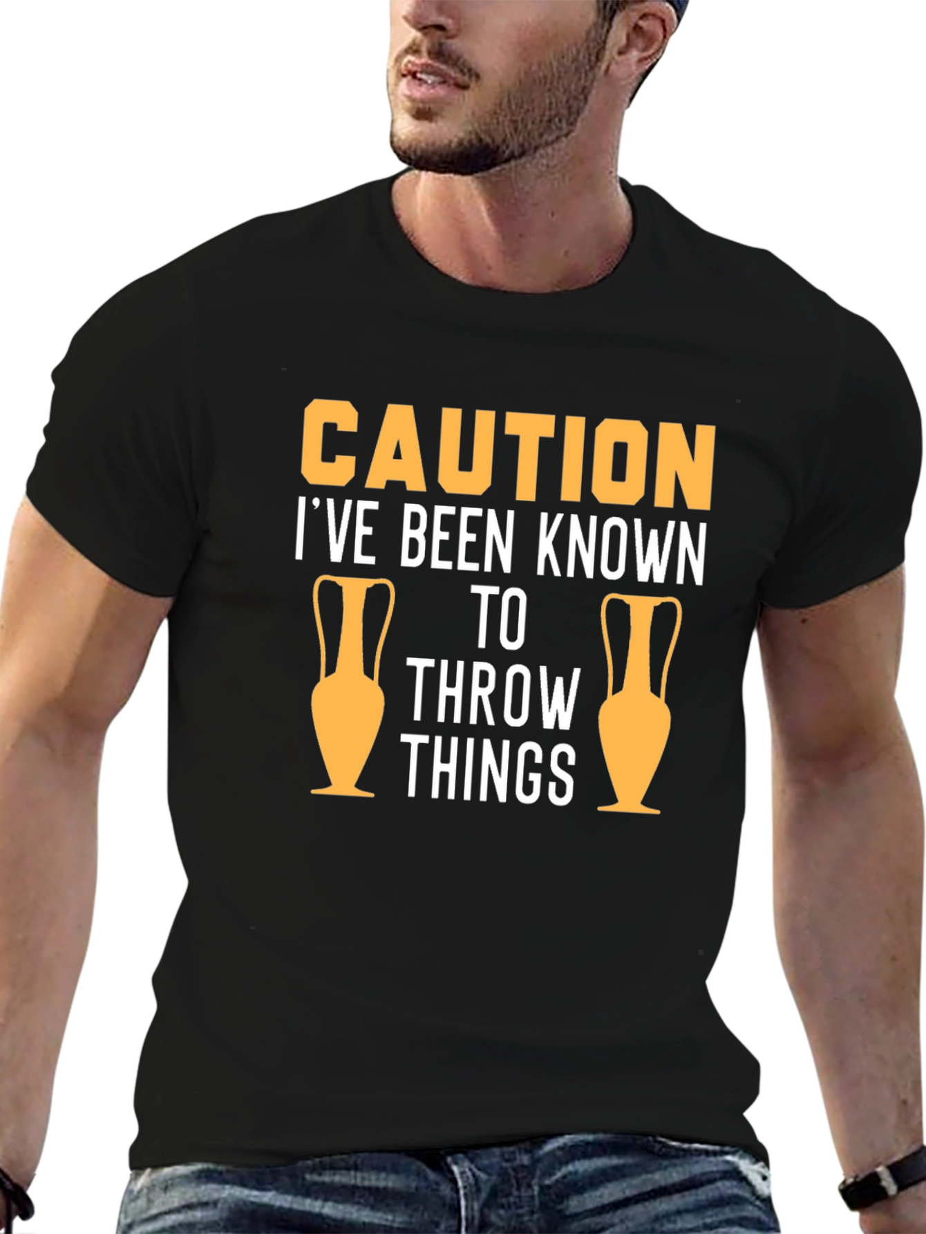 Caution Throw Things T-Shirt - Funny Gift