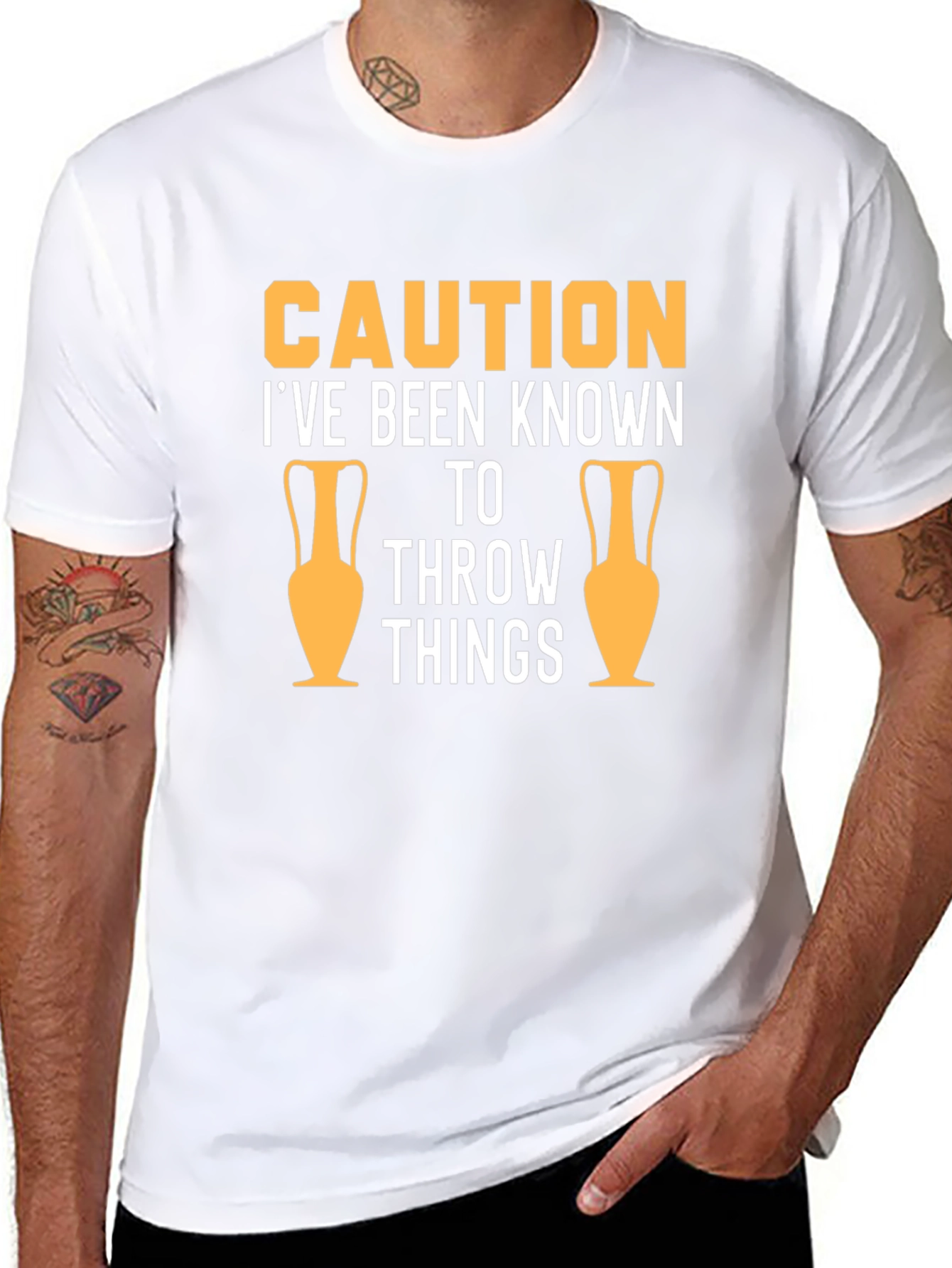Caution Throw Things T-Shirt - Funny Gift