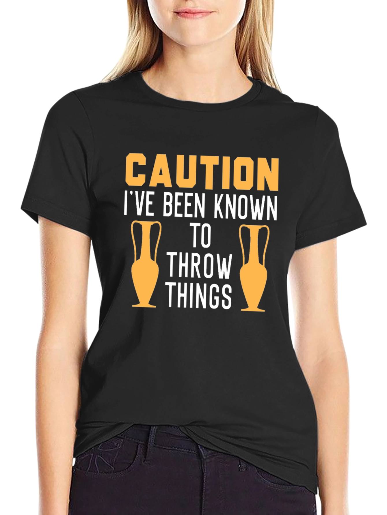 Caution Throw Things T-Shirt - Funny Gift