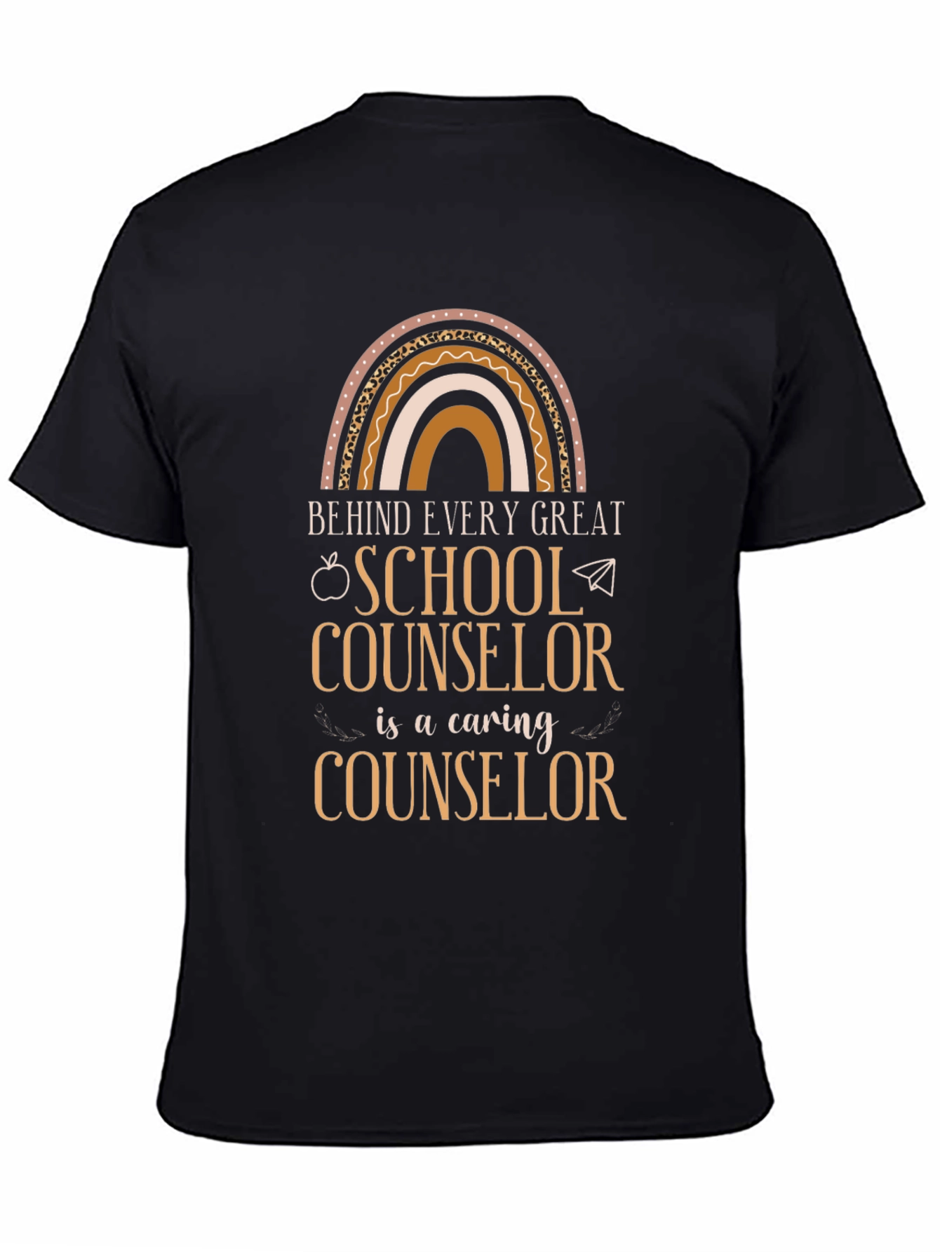 School Counselor Caring Rainbow Graphic Tee