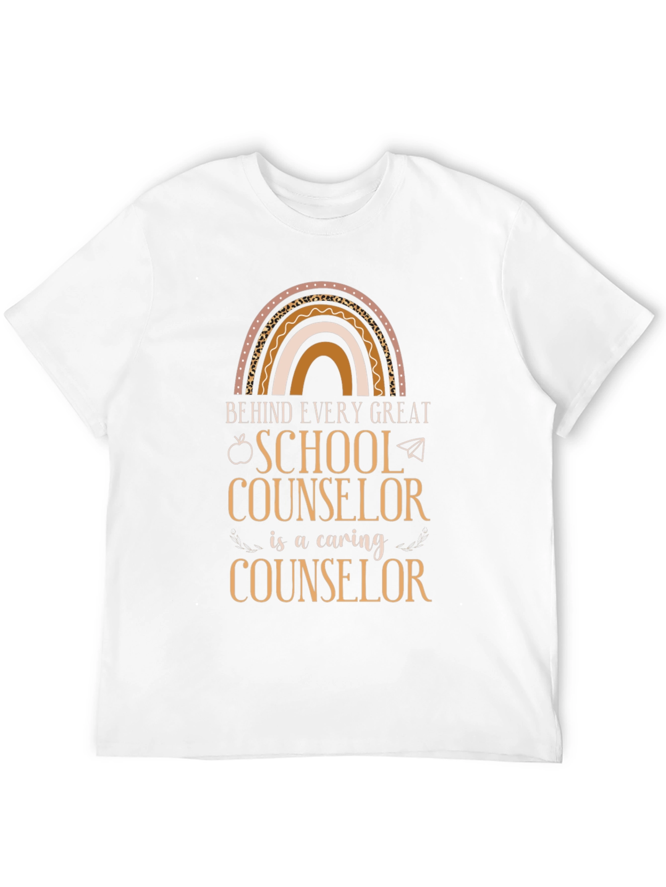 School Counselor Caring Rainbow Graphic Tee