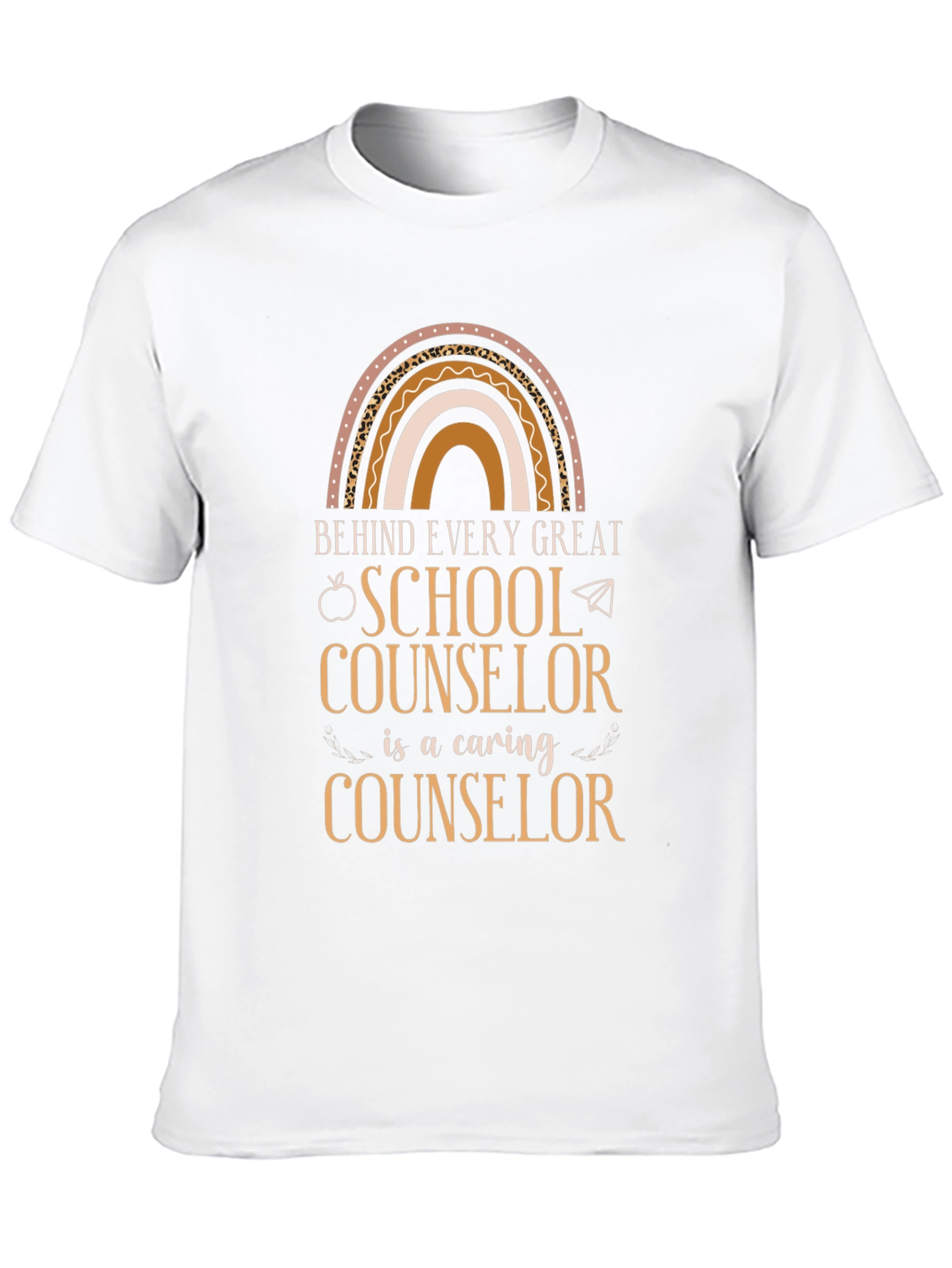 School Counselor Caring Rainbow Graphic Tee
