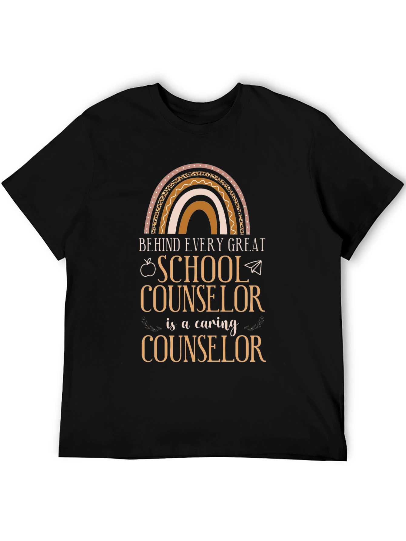 School Counselor Caring Rainbow Graphic Tee