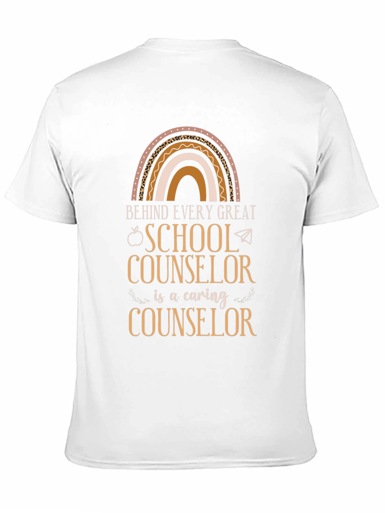 School Counselor Caring Rainbow Graphic Tee
