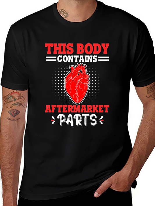 Funny Aftermarket Parts Heart Graphic T-Shirt