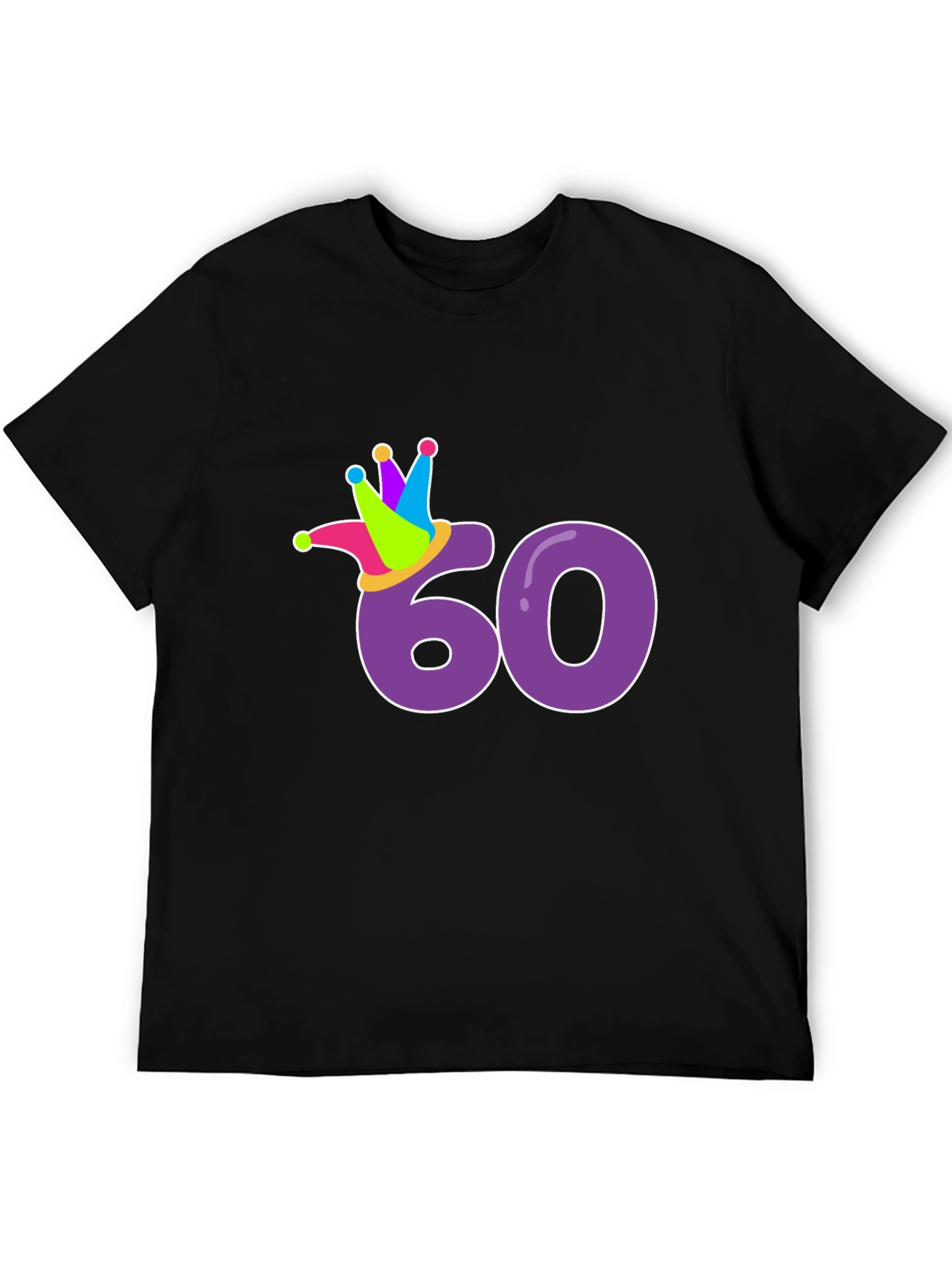 Sixty Birthday T-Shirt - Party Clown Crown