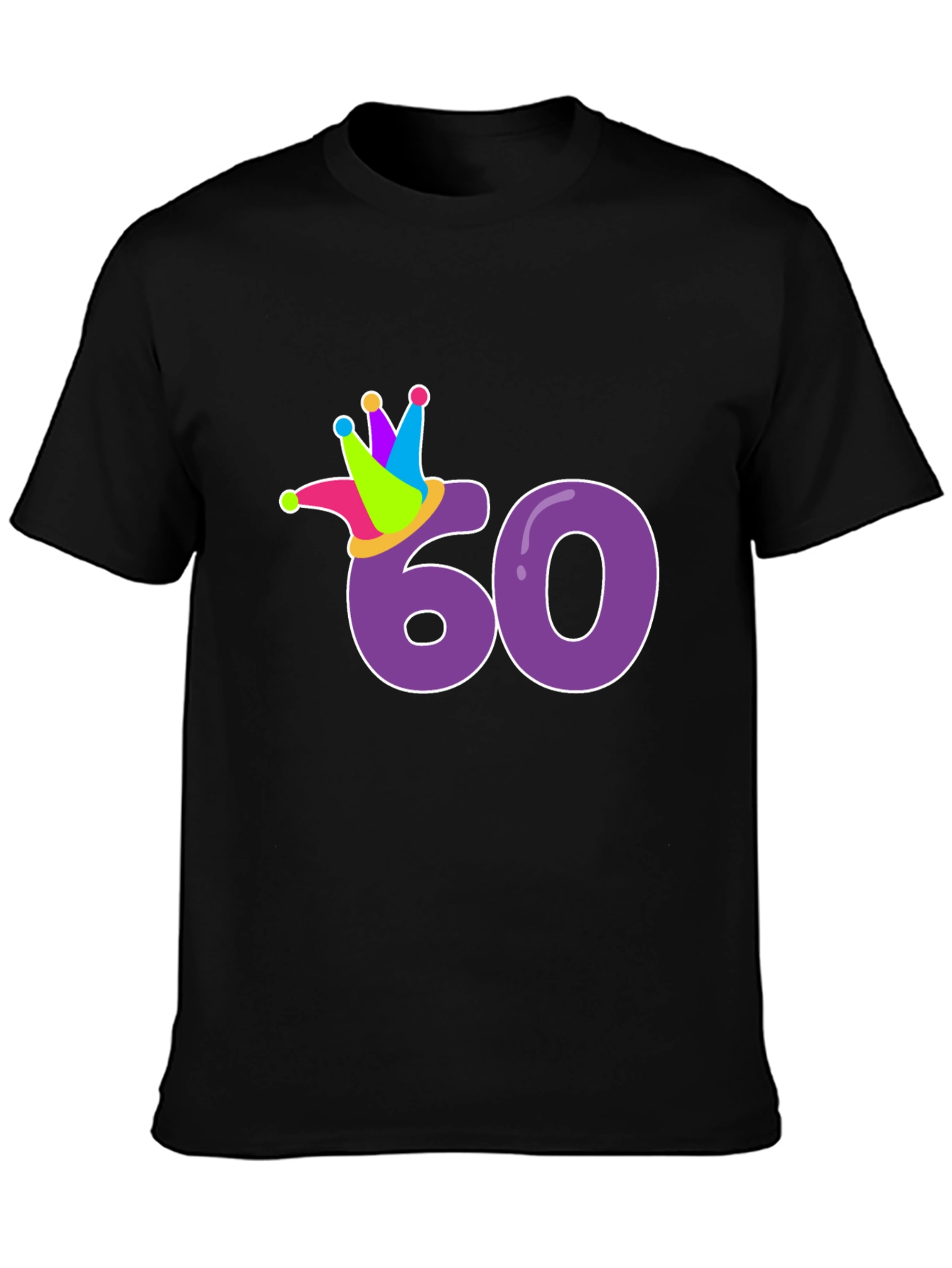 Sixty Birthday T-Shirt - Party Clown Crown