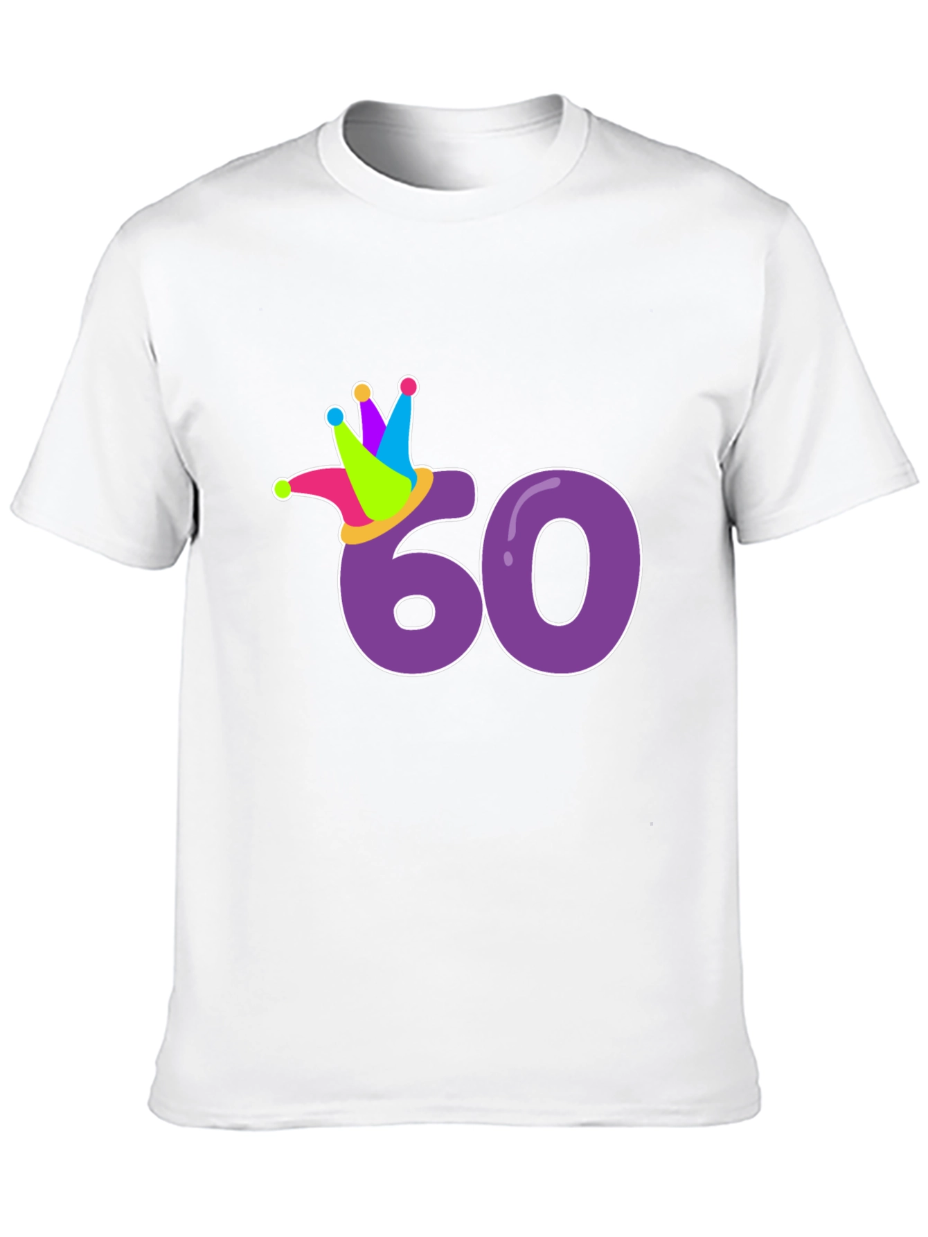 Sixty Birthday T-Shirt - Party Clown Crown