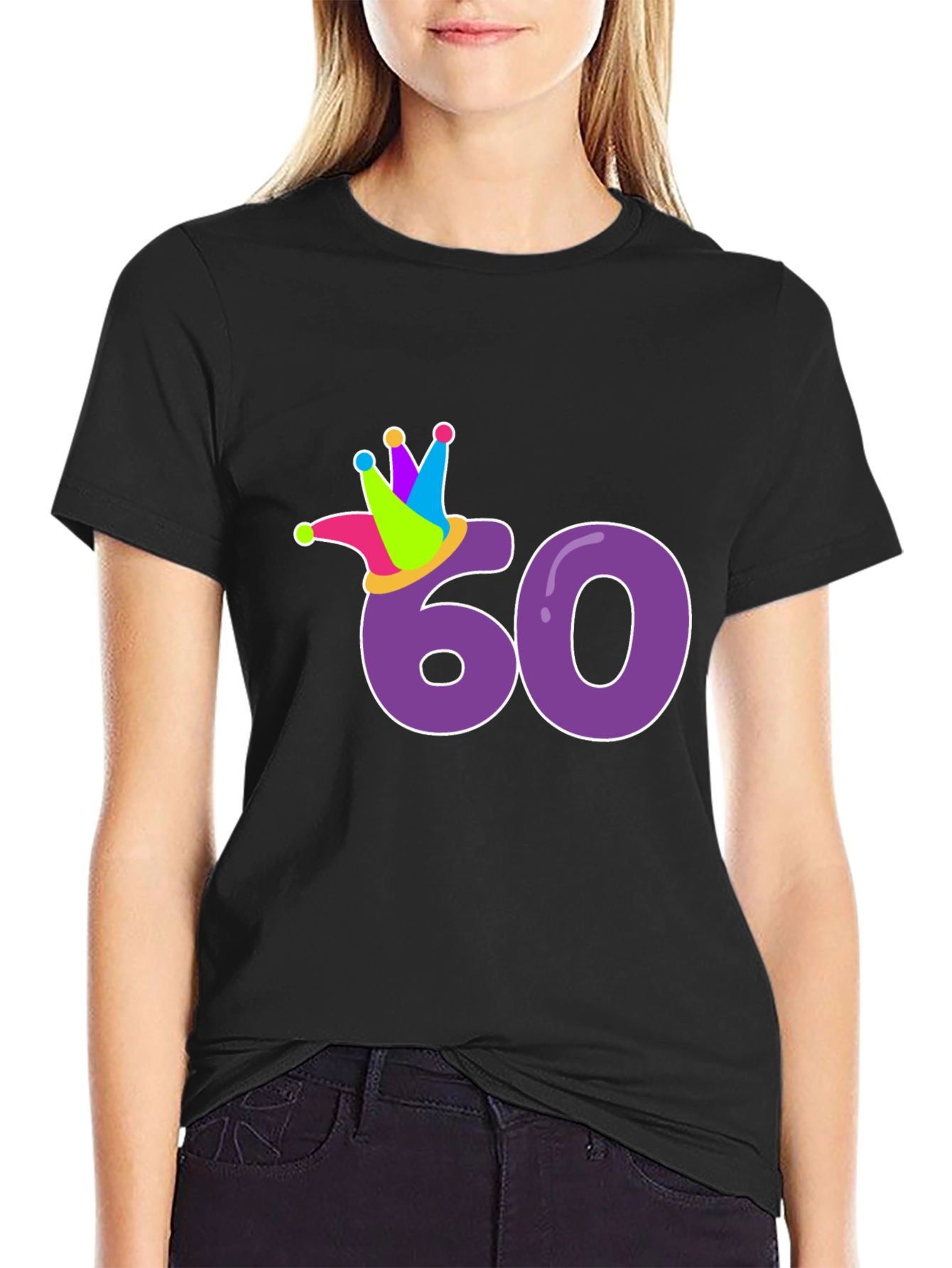 Sixty Birthday T-Shirt - Party Clown Crown