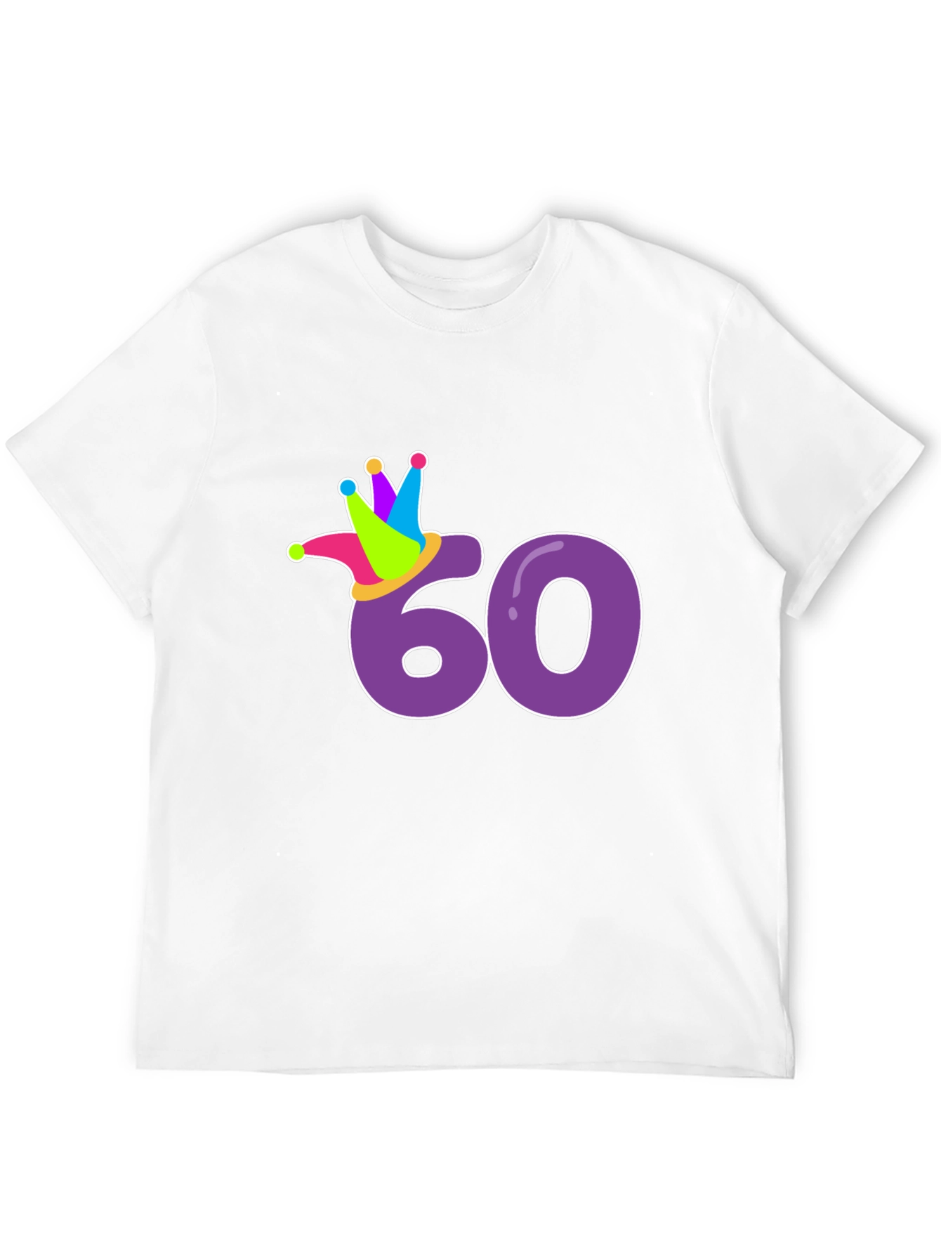 Sixty Birthday T-Shirt - Party Clown Crown